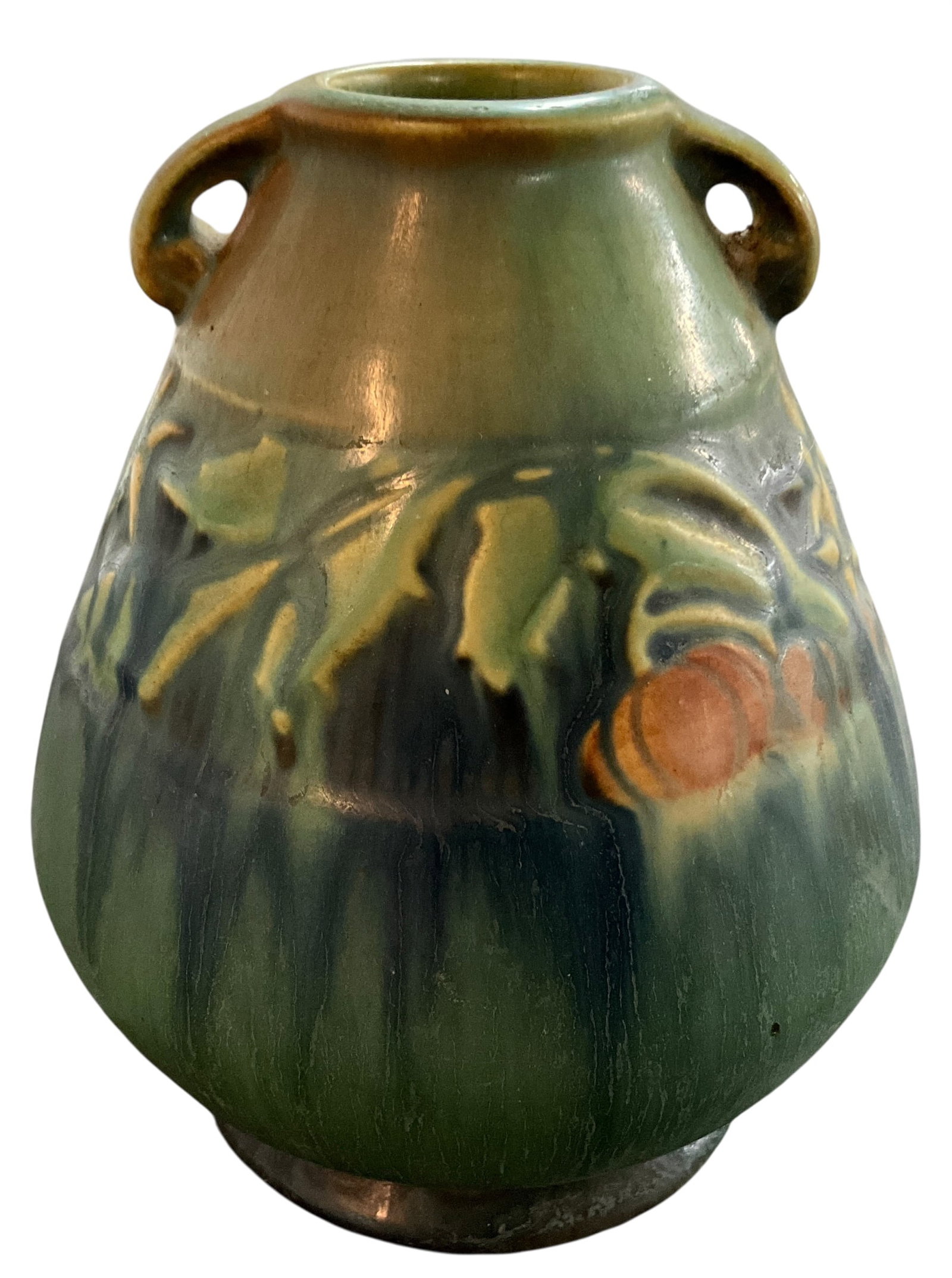 Roseville Baneda Green Vase (1 of 4)