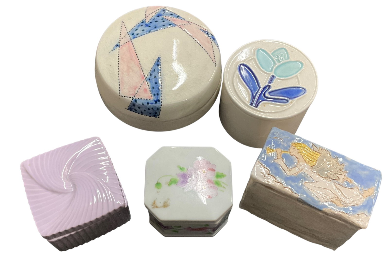 Group of Five Ceramic Boxes (1 of 4)