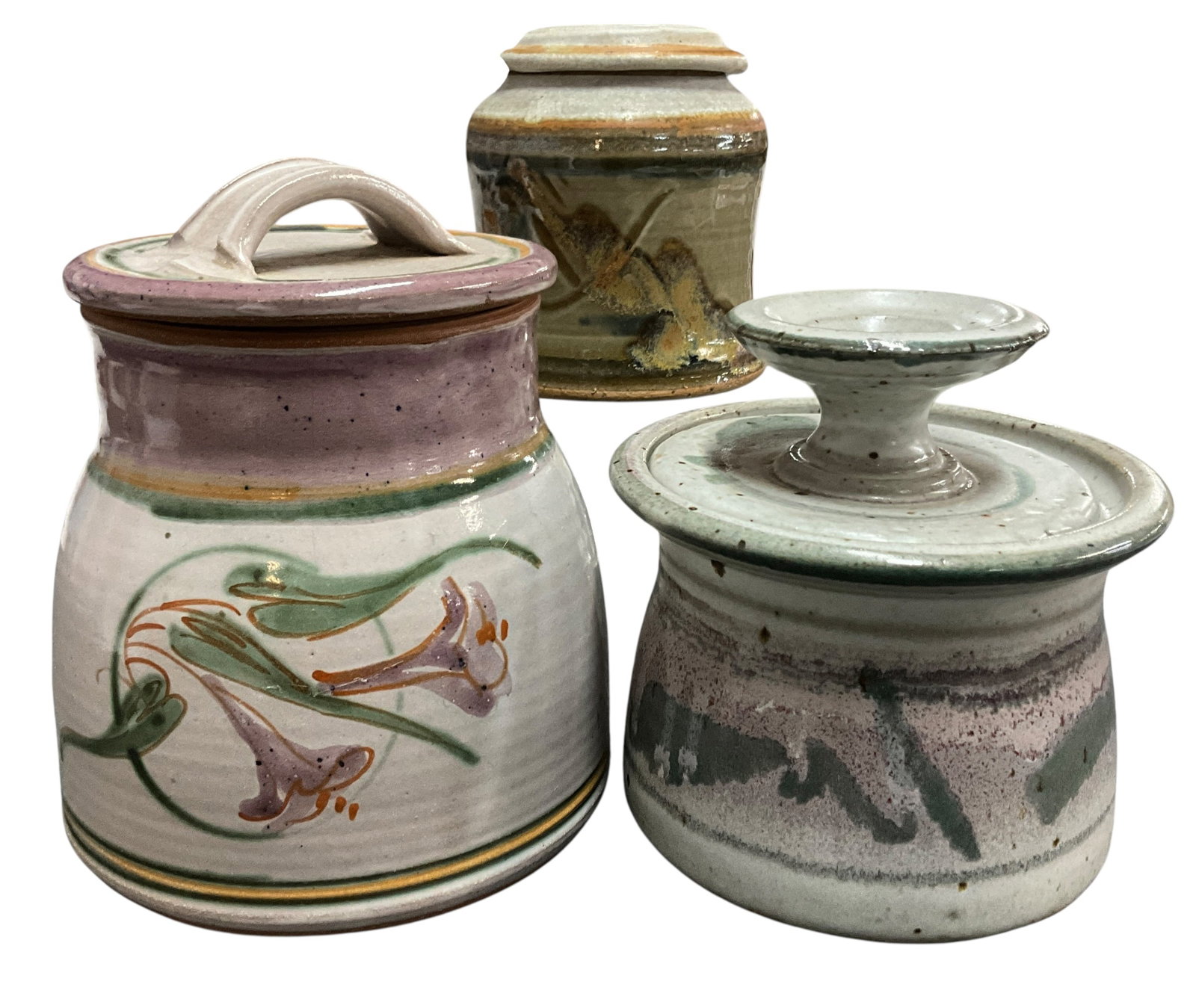 Trio of Art Pottery Jars (1 of 6)
