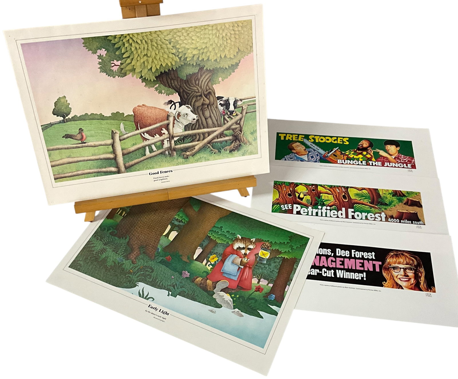 Group of Three Mark Heckman Posters – Herman Miller Advertising Prints (1 of 7)