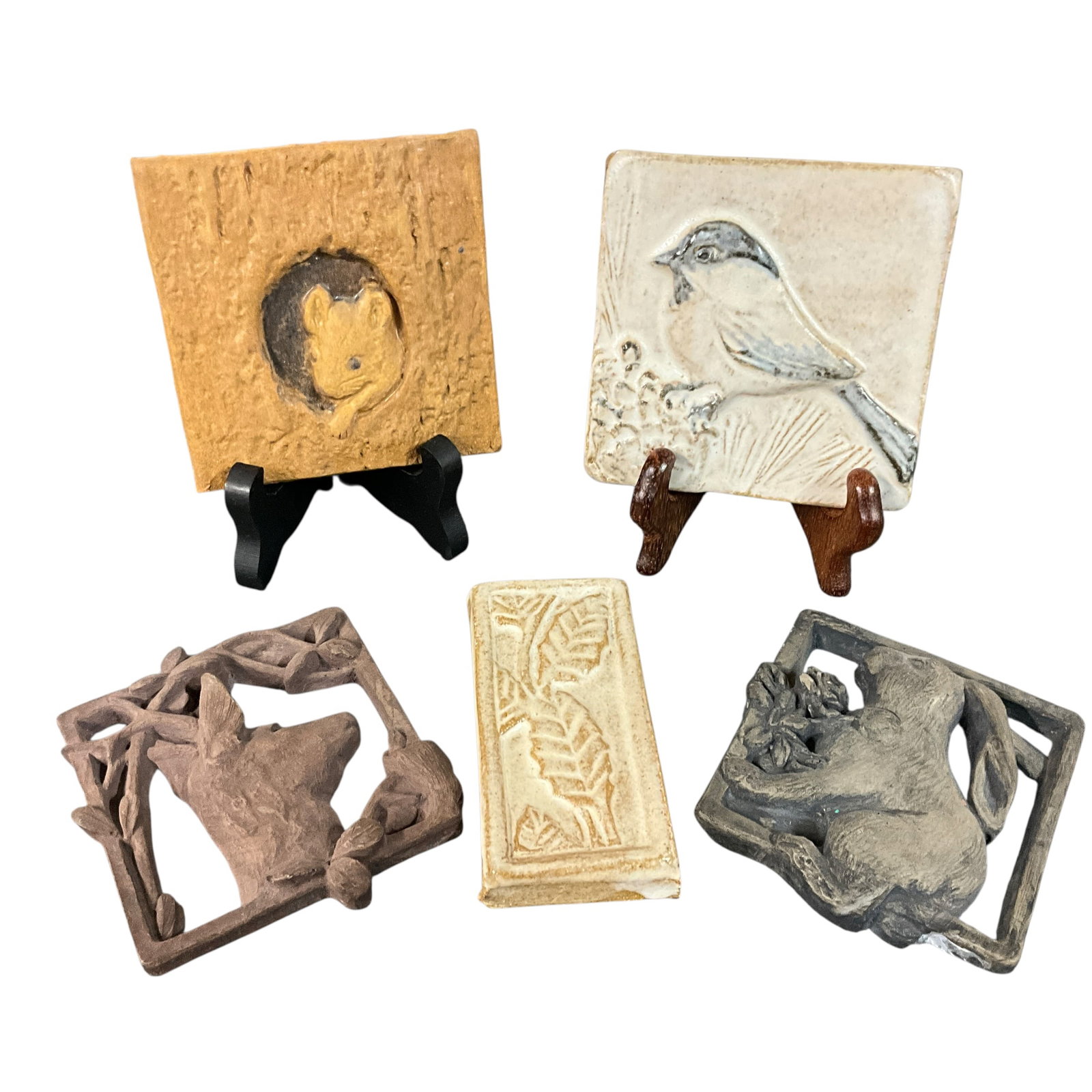Art Pottery Relief Tiles & Animal Wall Plaques Assortment (1 of 4)