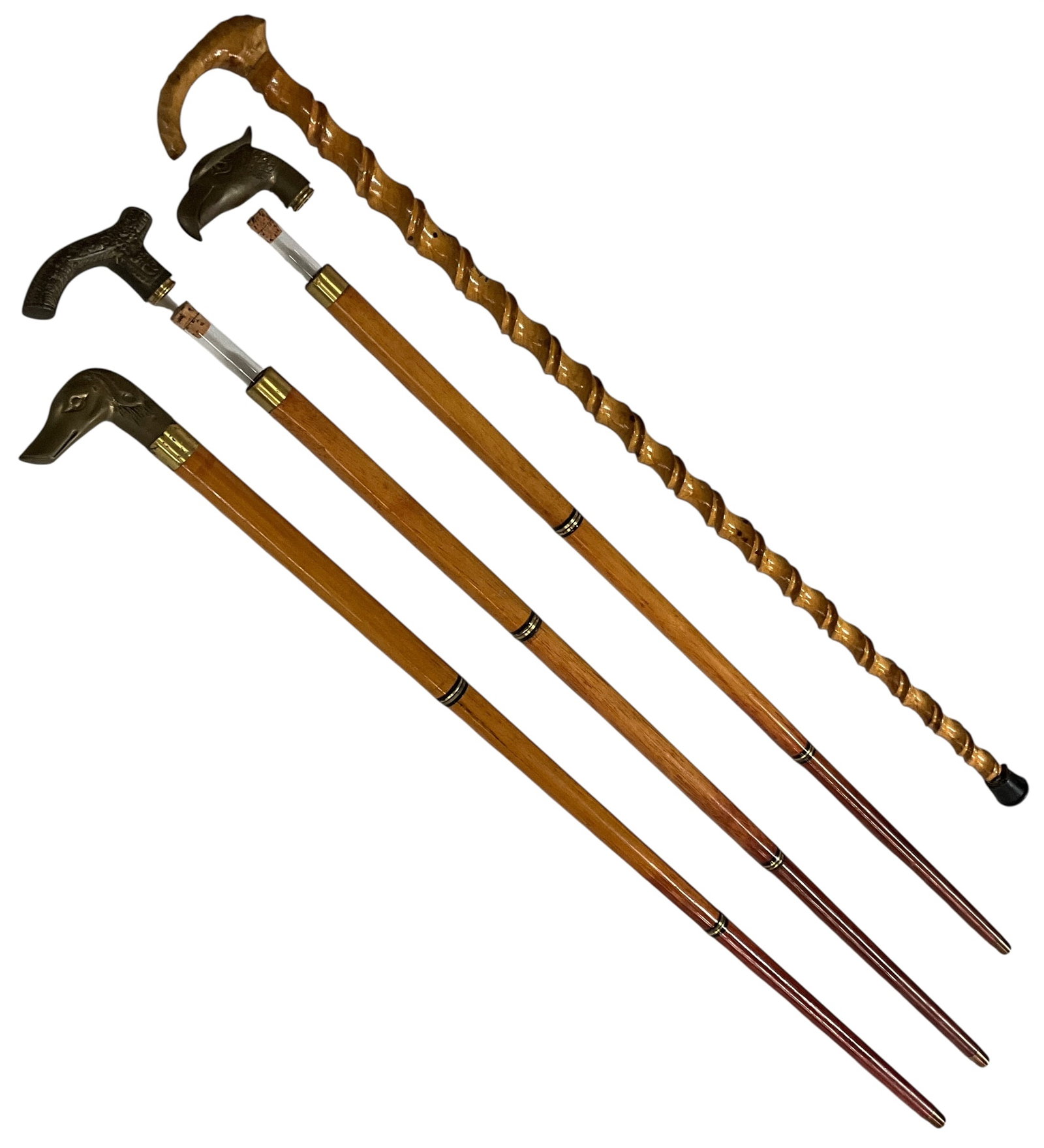 Collection of Four Decorative Walking Canes (1 of 5)