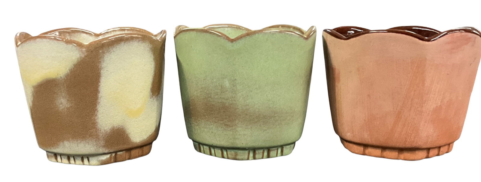 Frankoma Art Pottery Mini Planter Group Model 37 (Three Pieces) (1 of 3)