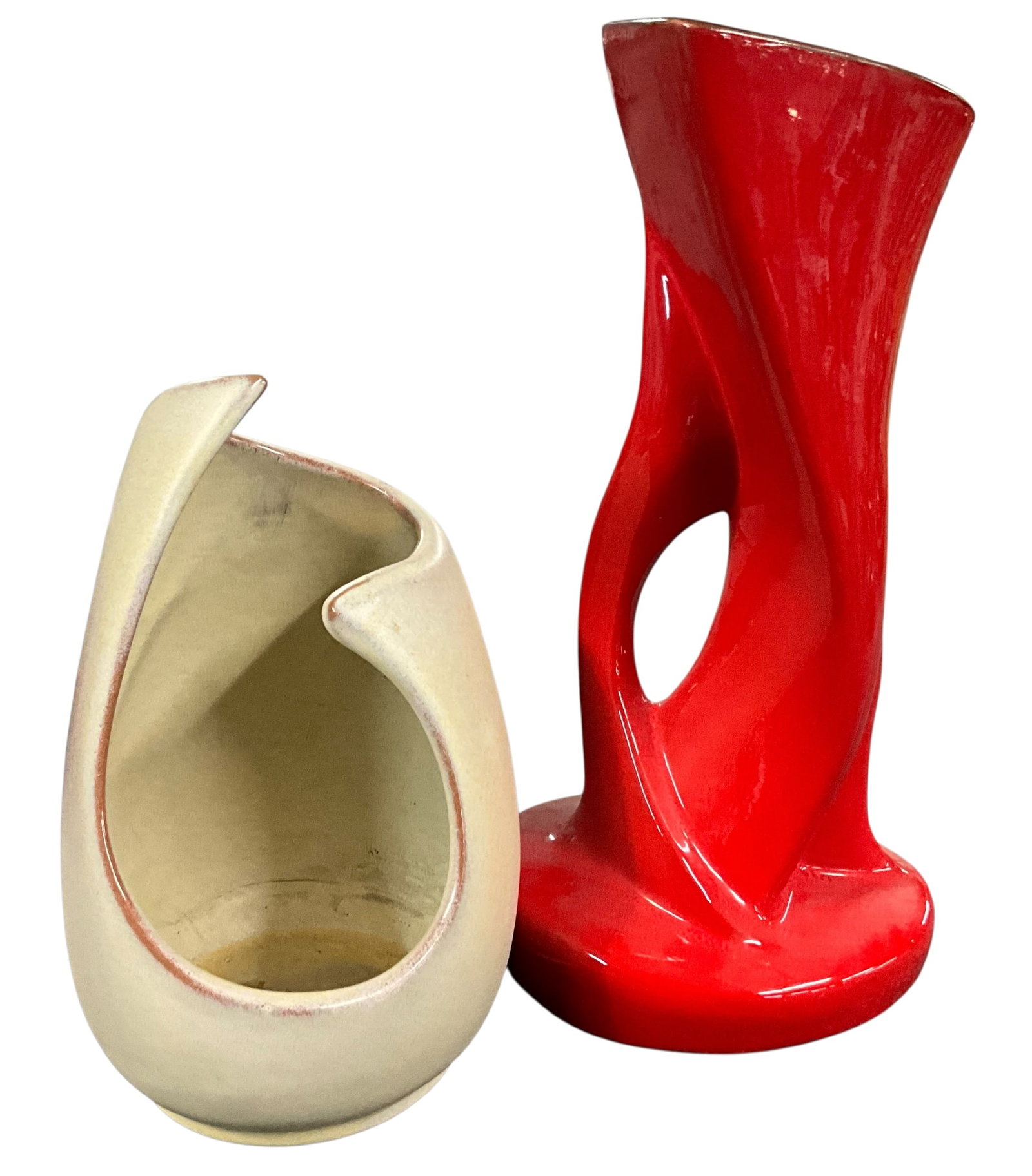 Frankoma Art Pottery Vase Group Mixed Forms (Two Pieces) (1 of 4)