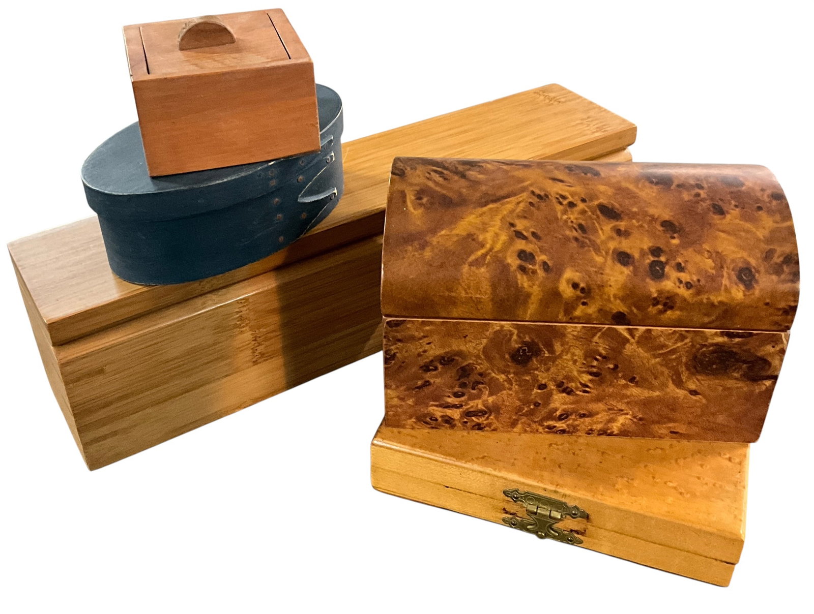 Assorted Decorative Wooden Boxes & Bamboo Tea Organizer (Crate & Barrel) (1 of 4)