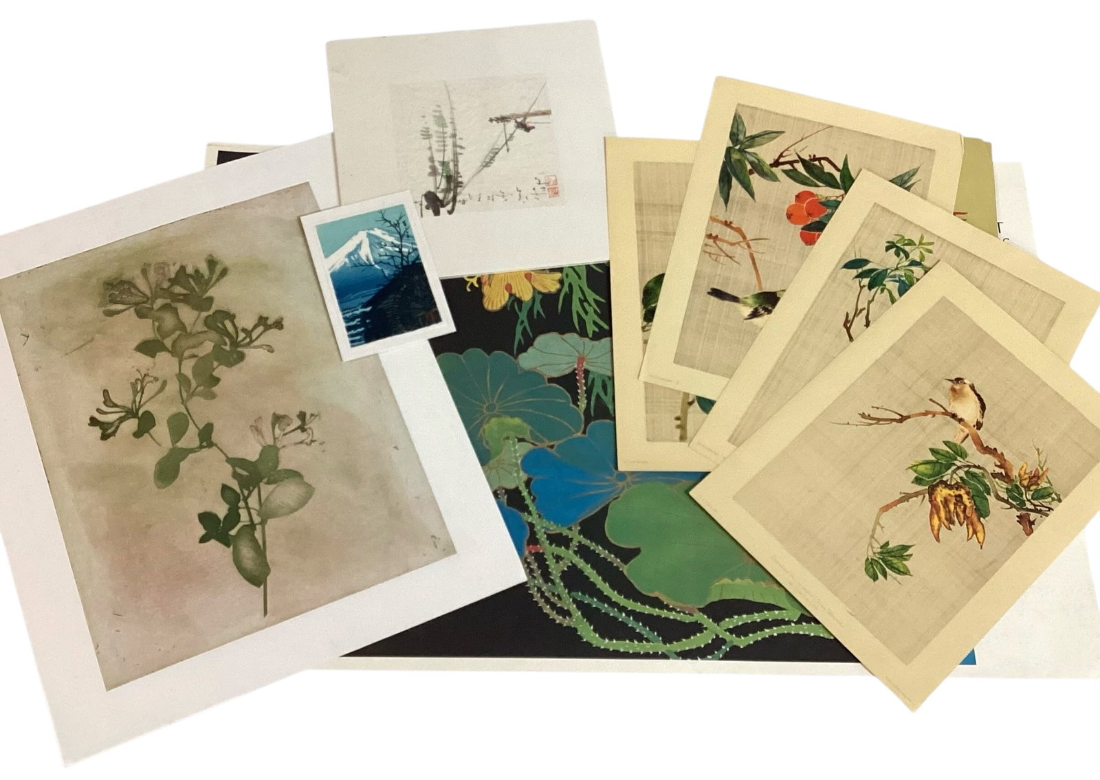 Collection of Asian Style Prints, Bird Studies, and Exhibition Posters (1 of 6)