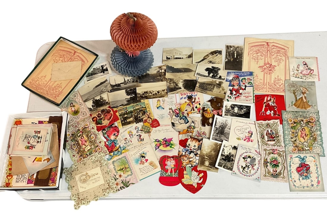 Antique Victorian Calling Cards, Valentines & Ephemera Collection (1 of 9)