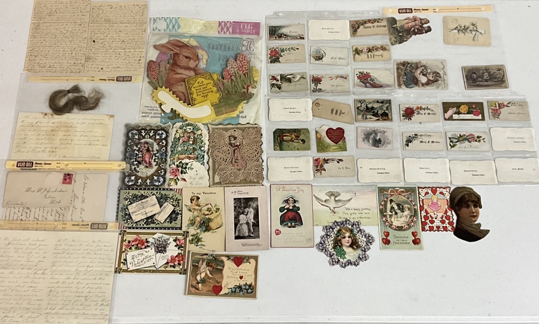 Antique Victorian Calling Cards, Valentines & Ephemera Collection (1 of 8)