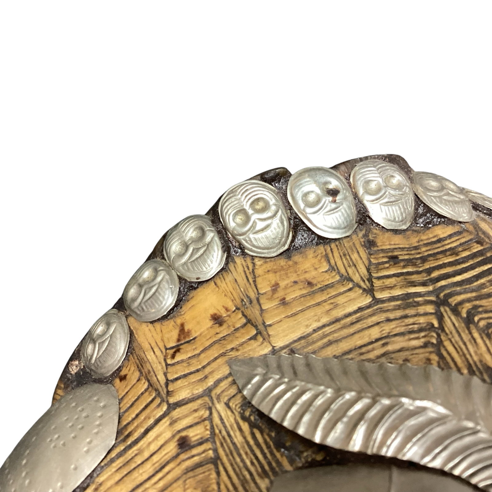 Two Ethnographic Style Masks Including Turtle Shell Example - 6