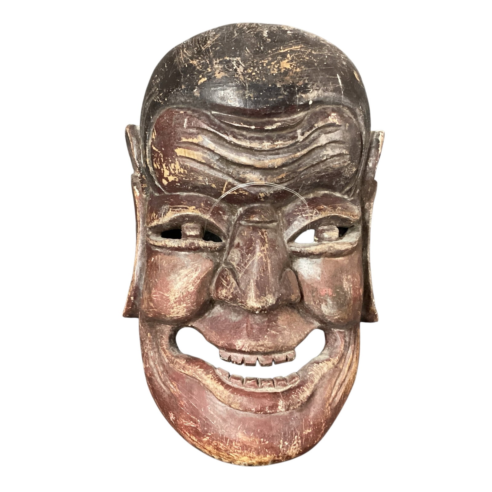 Carved Asian Theatrical Wooden Mask (1 of 4)