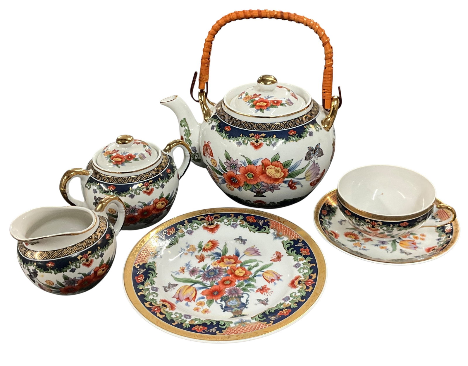Copeland Spode Chinese Rose Lithophane Geisha Tea Service for Six (1 of 6)