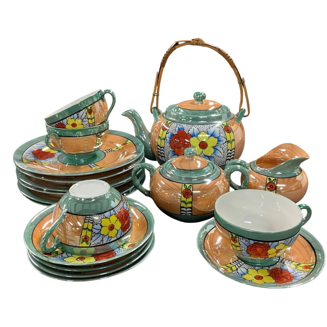 Japanese Art Deco Porcelain Tea Set (1 of 7)