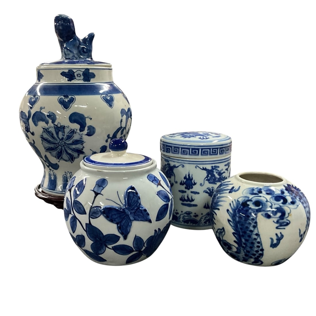 Group of Blue & White Decorative Porcelain Jars and Vessels (1 of 3)
