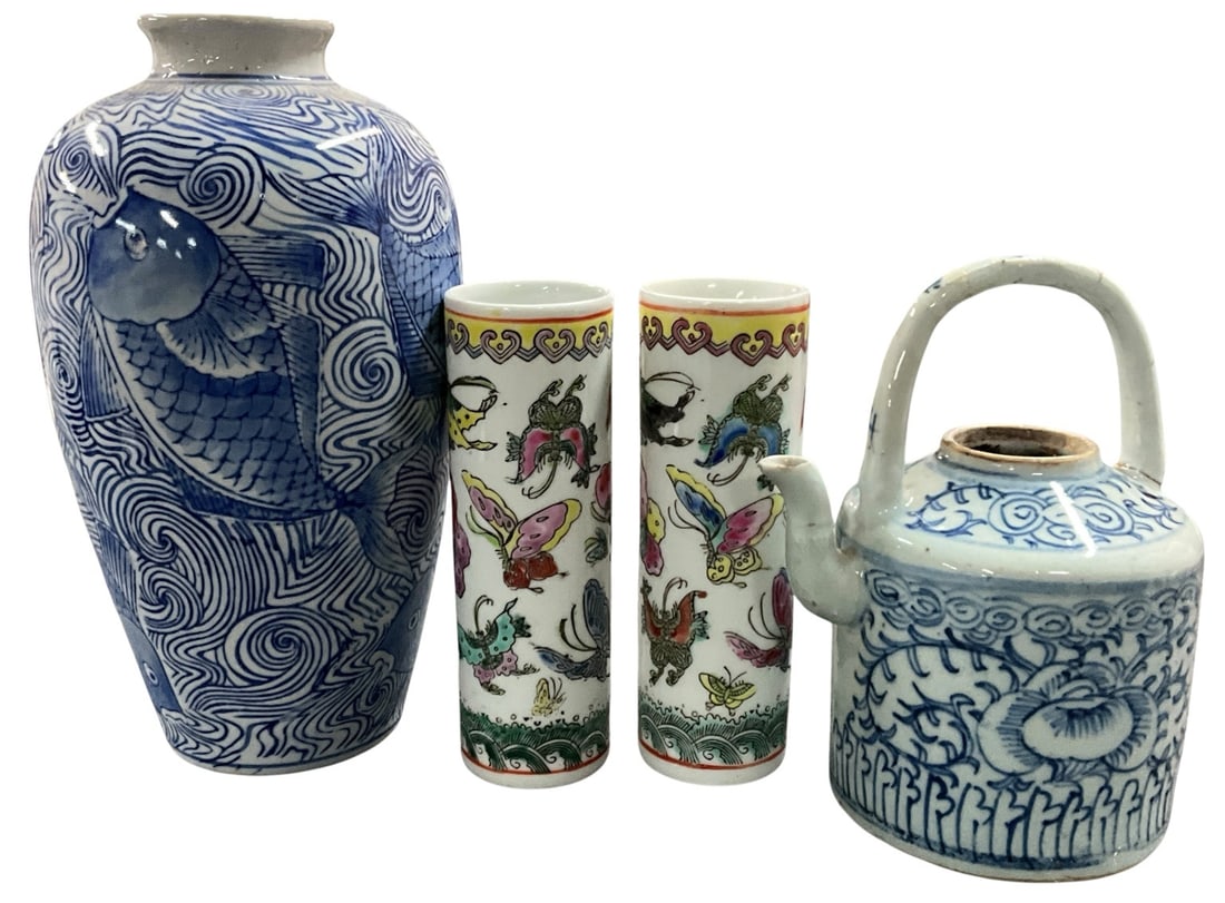 Group of Asian Style Ceramic Decorative Articles (1 of 8)