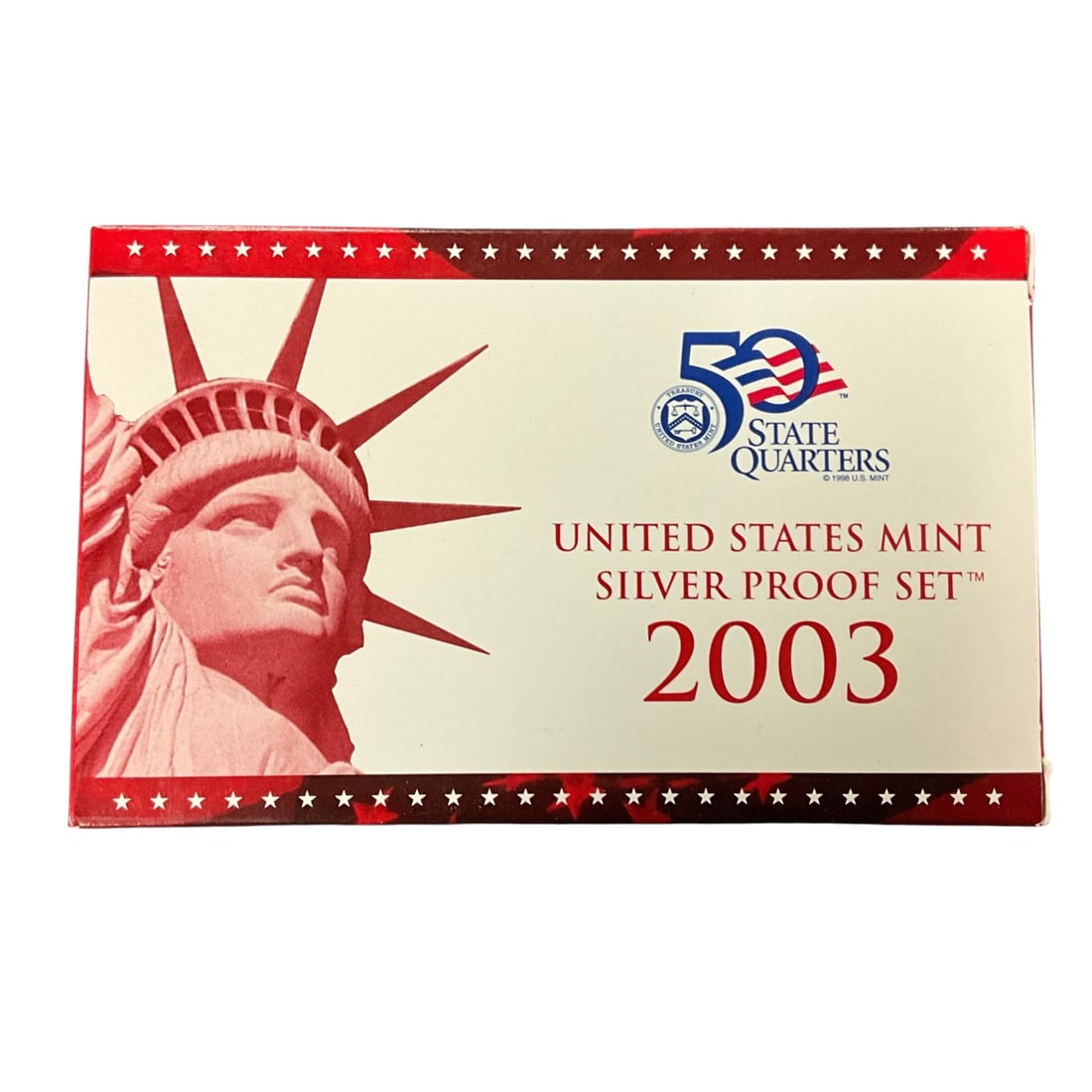 2003 United States Mint Silver Proof Set: Official 2003 United States Mint Silver Proof Set in original government packaging with COA.