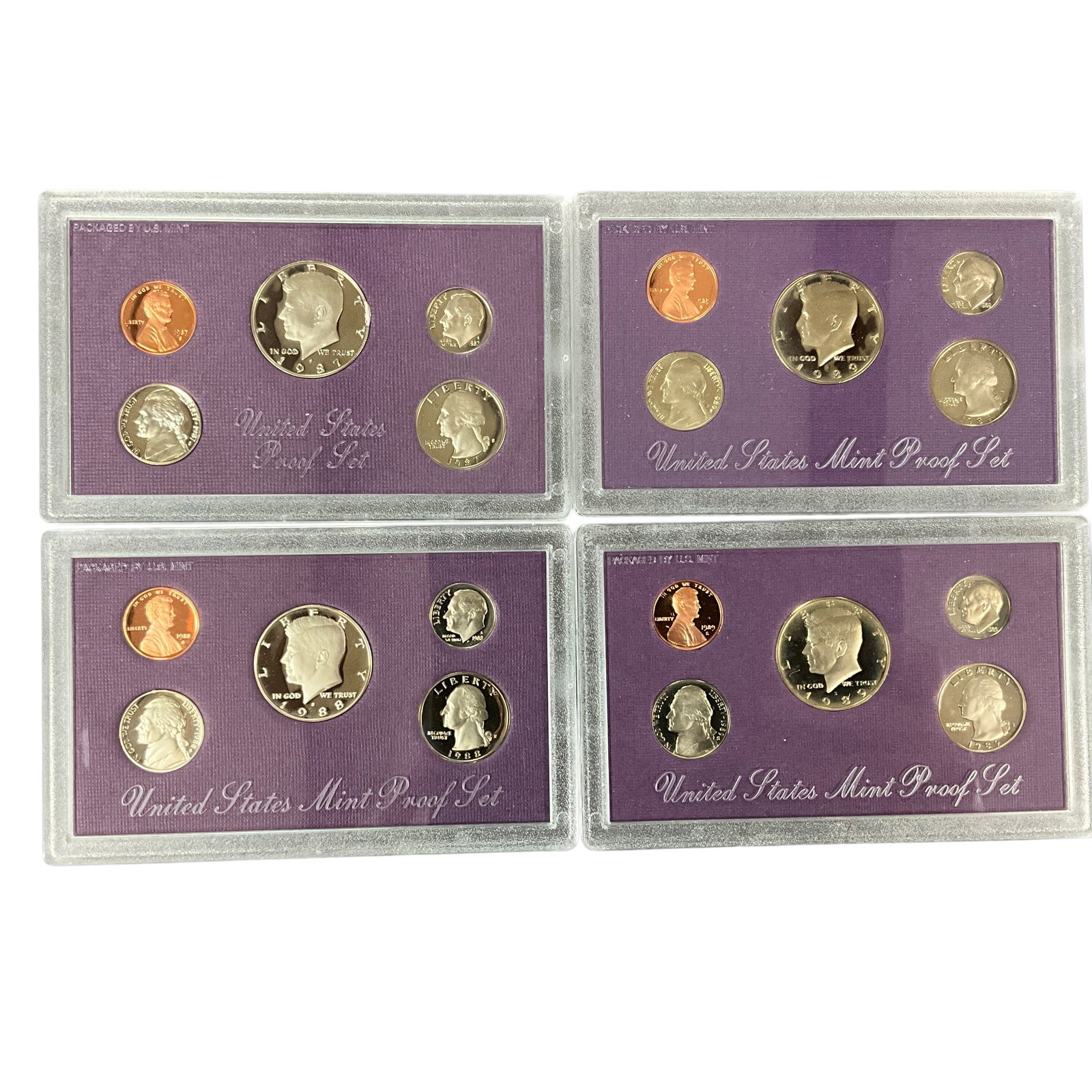 Group of United States Mint Proof Sets, 1987-1989 (1 of 3)