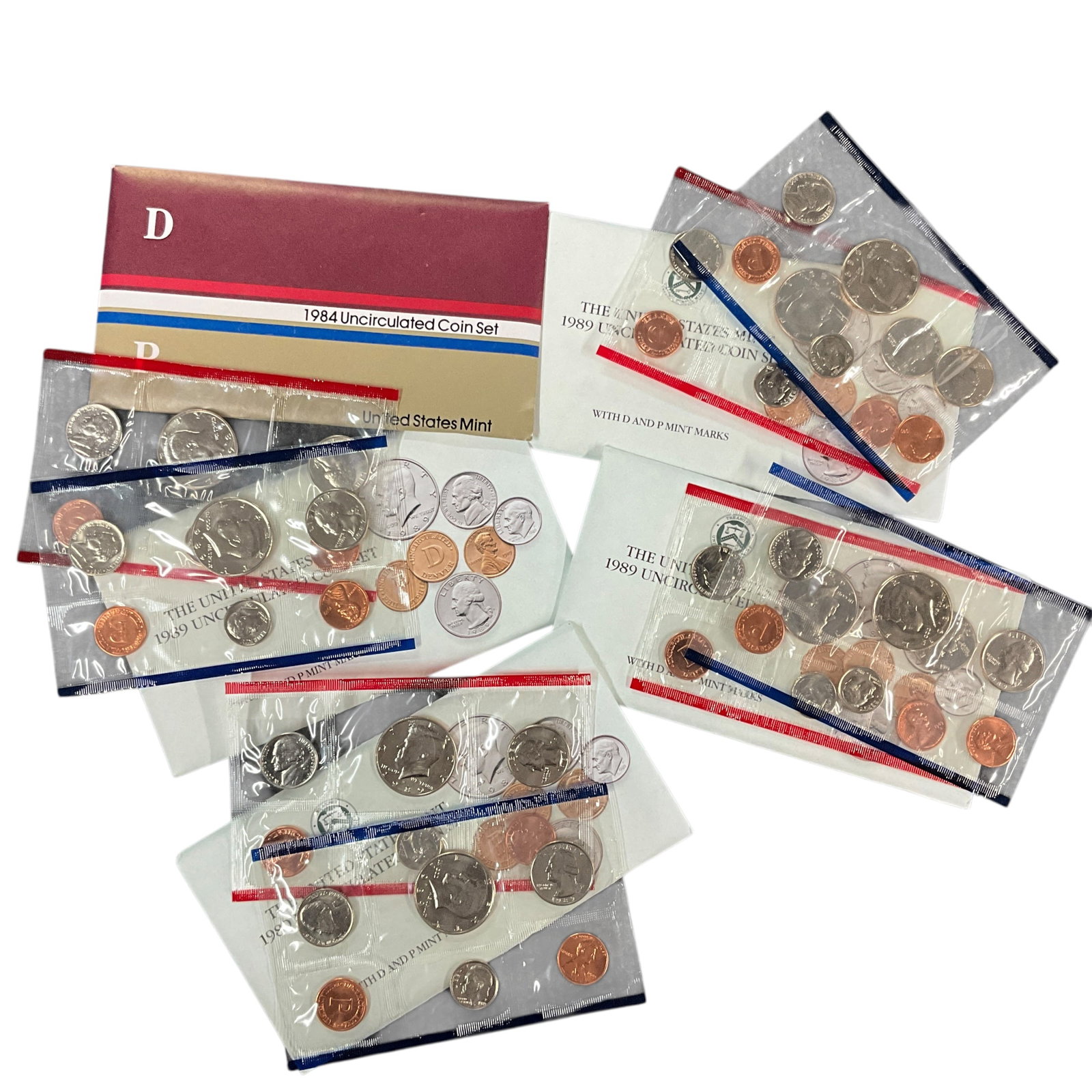 Group of United States Mint Uncirculated Coin Sets, 1984 and 1989 (1 of 2)
