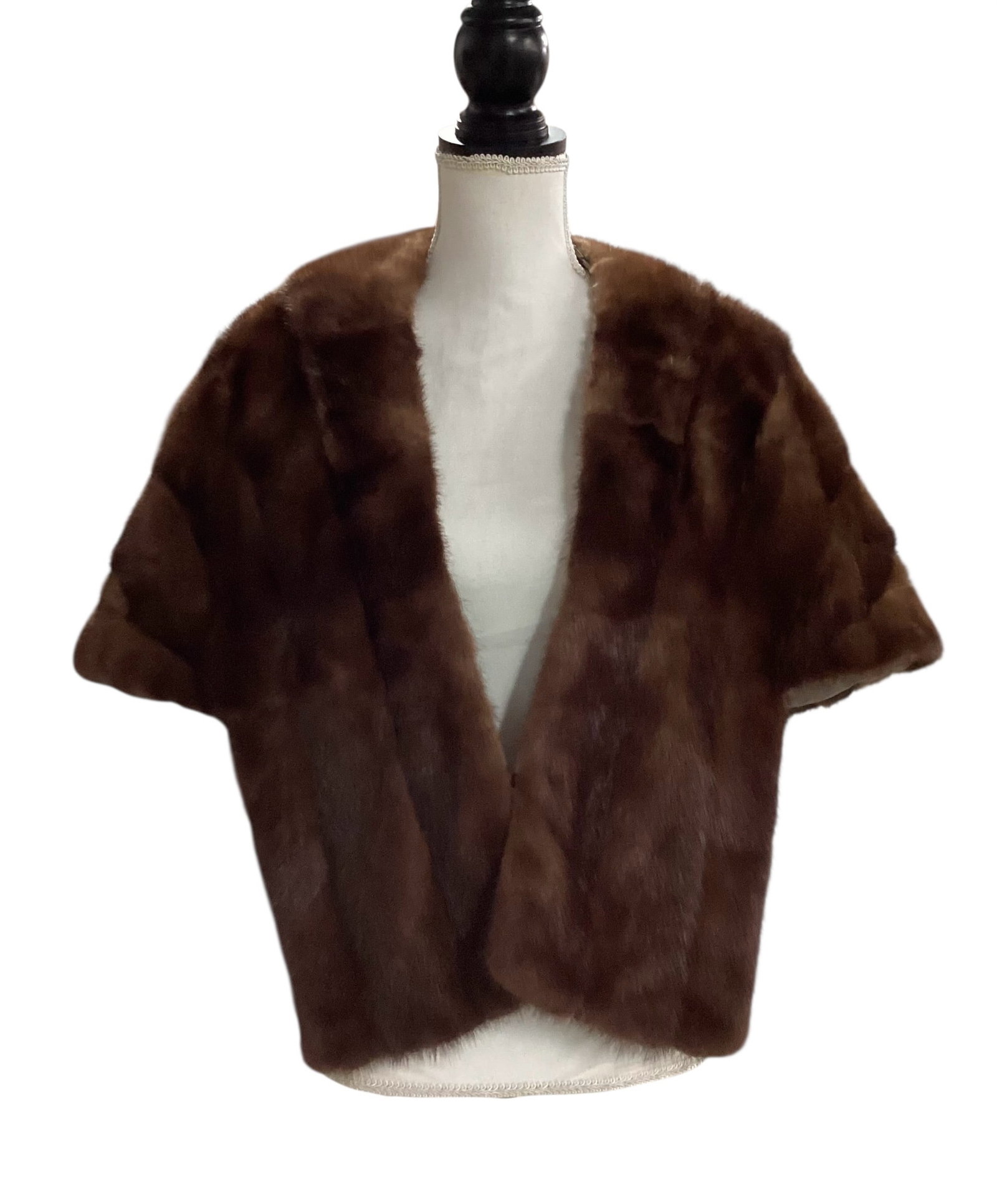 Vintage Brown Mink Fur Stole Cape by J.L. Hudson, Detroit (1 of 7)