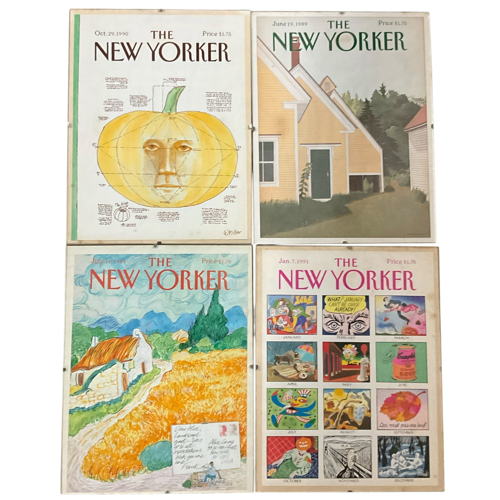 Group of Four Framed New Yorker Cover Prints (1 of 5)