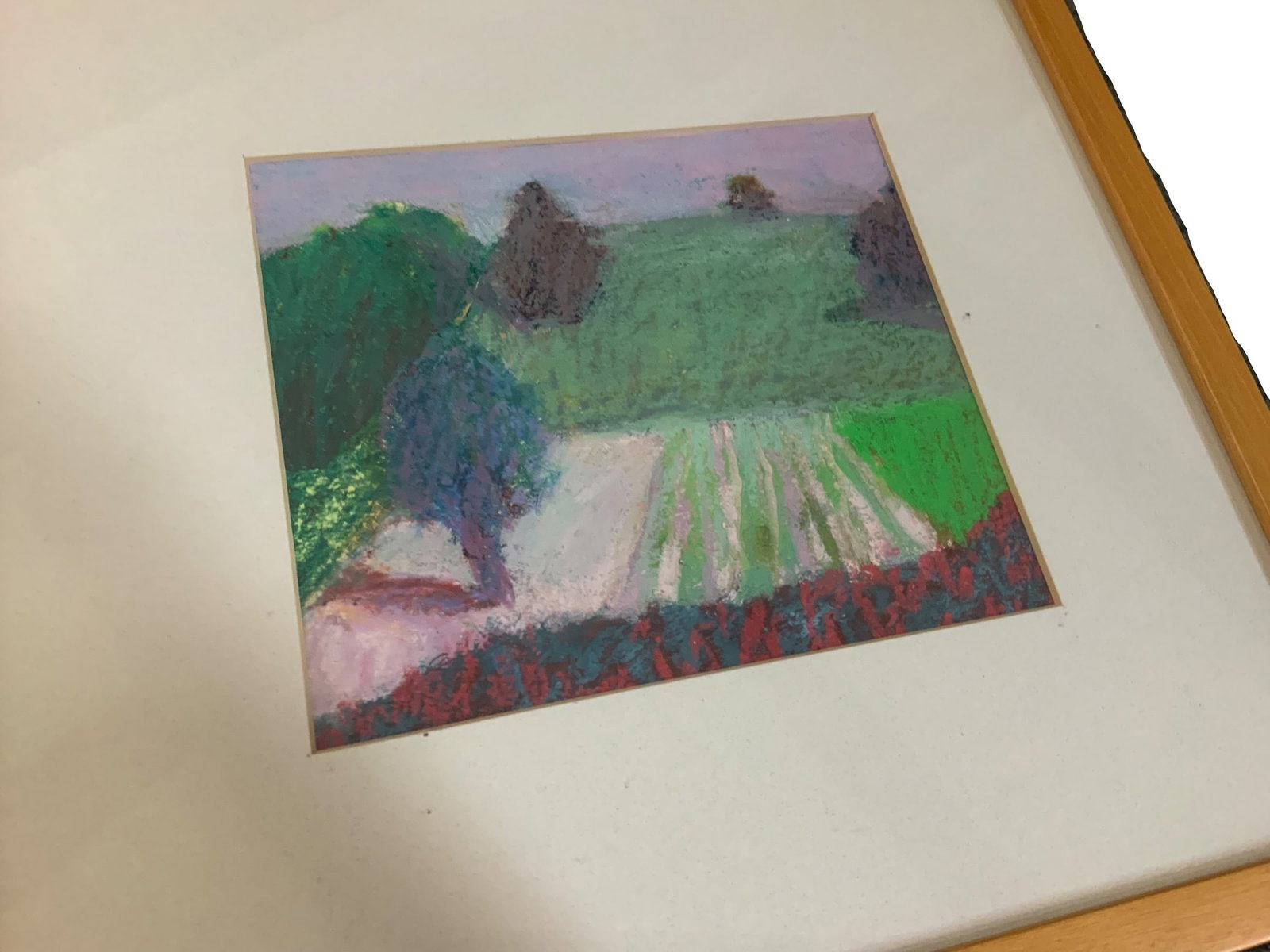 Framed Pastel Landscape Study - 2