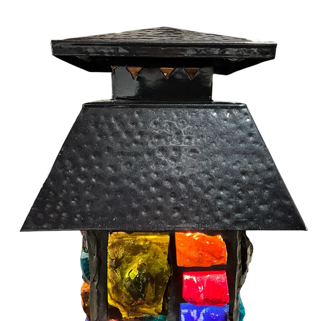 Peter Marsh Brutalist Slag Glass Table Lamp - 7