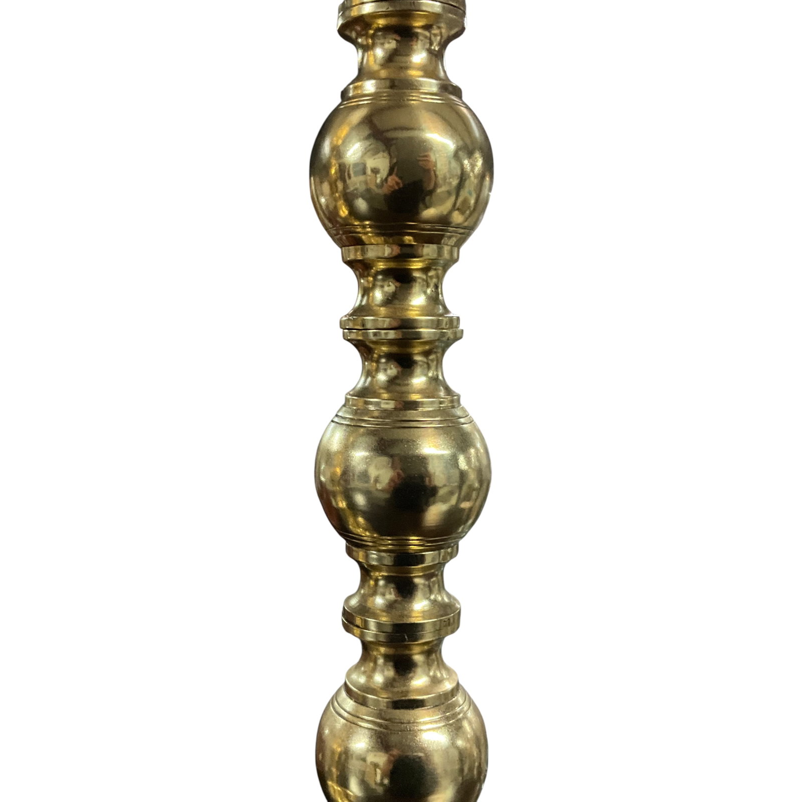 Pair of Graduated Solid Brass Candlesticks - 3