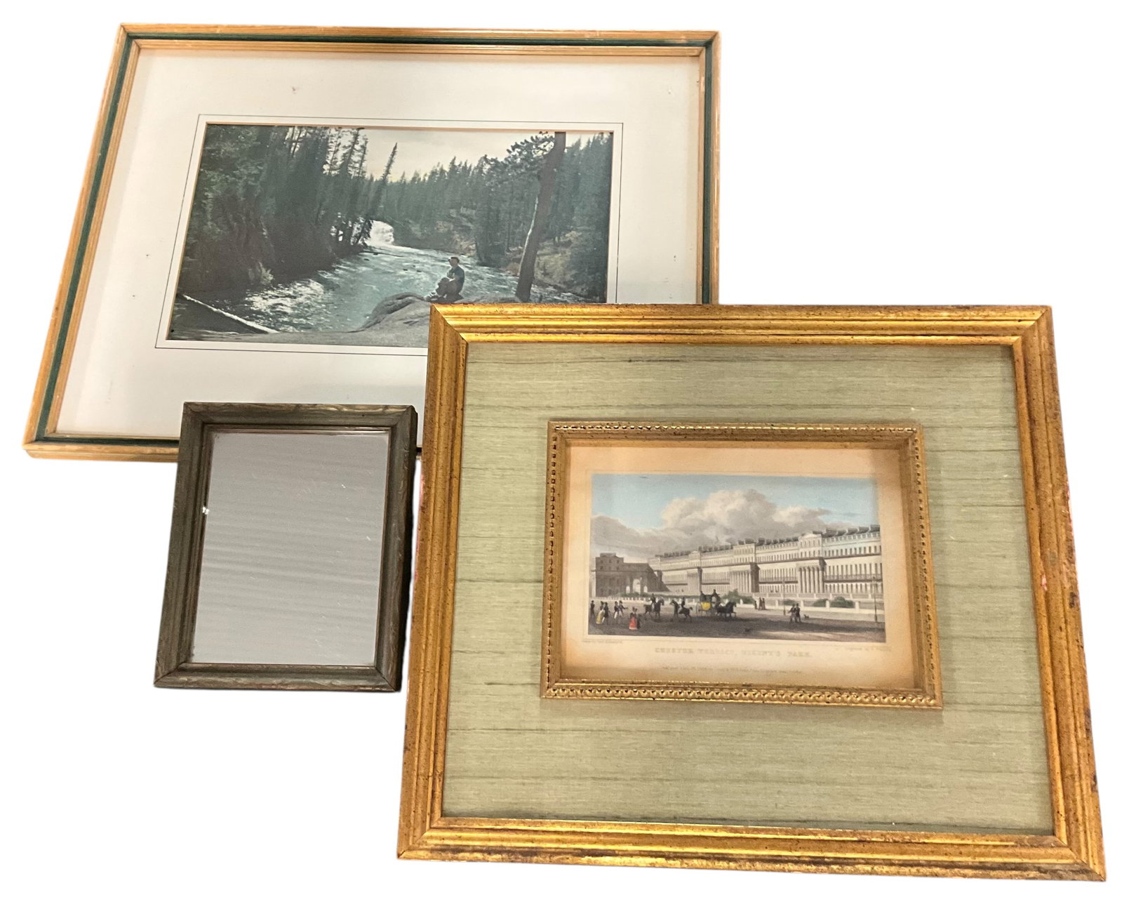 Framed Mirror, Chester Terrace Engraving & Print (1 of 12)