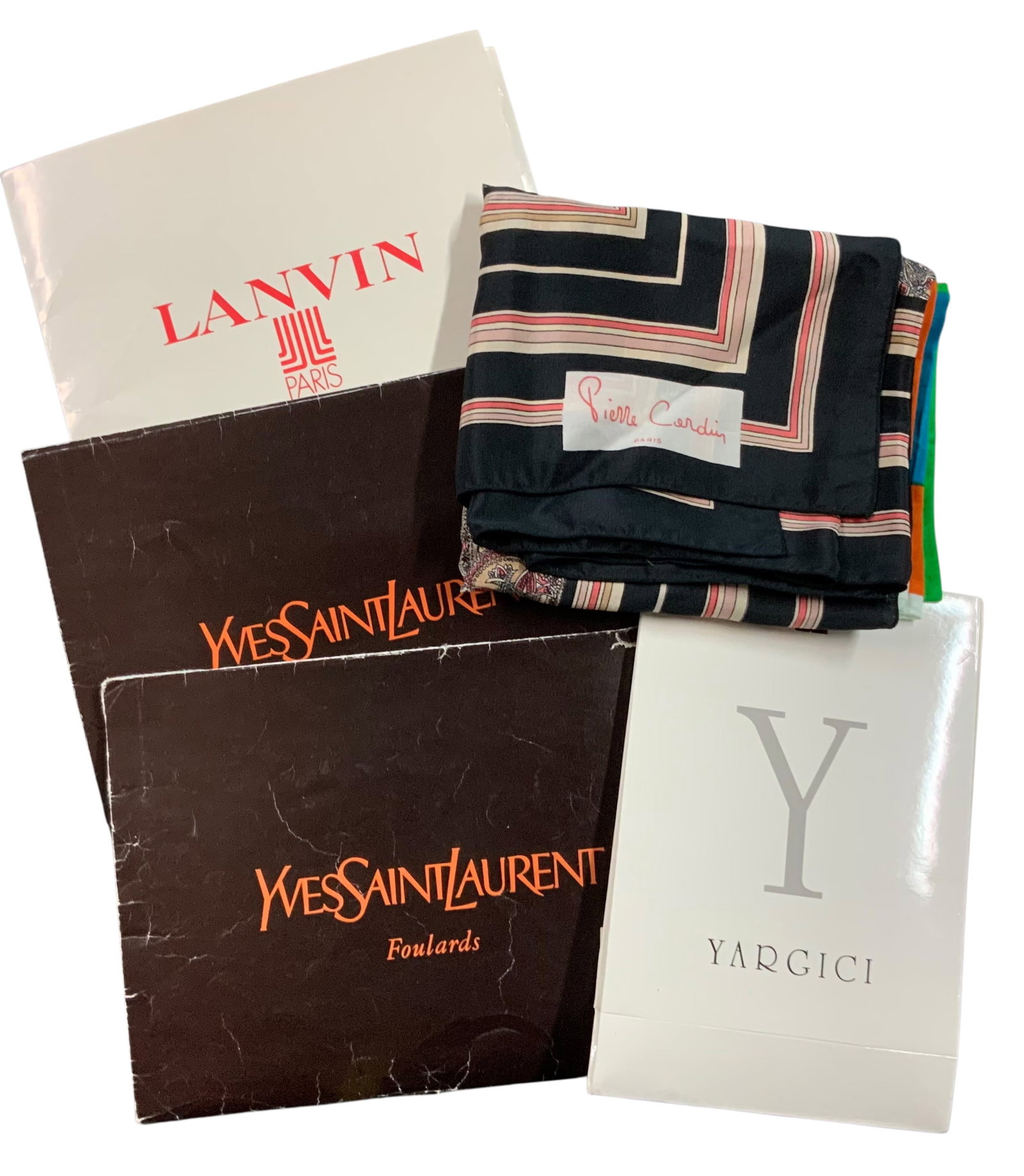 Designer Silk Scarf Lot with Lanvin and YSL (1 of 8)