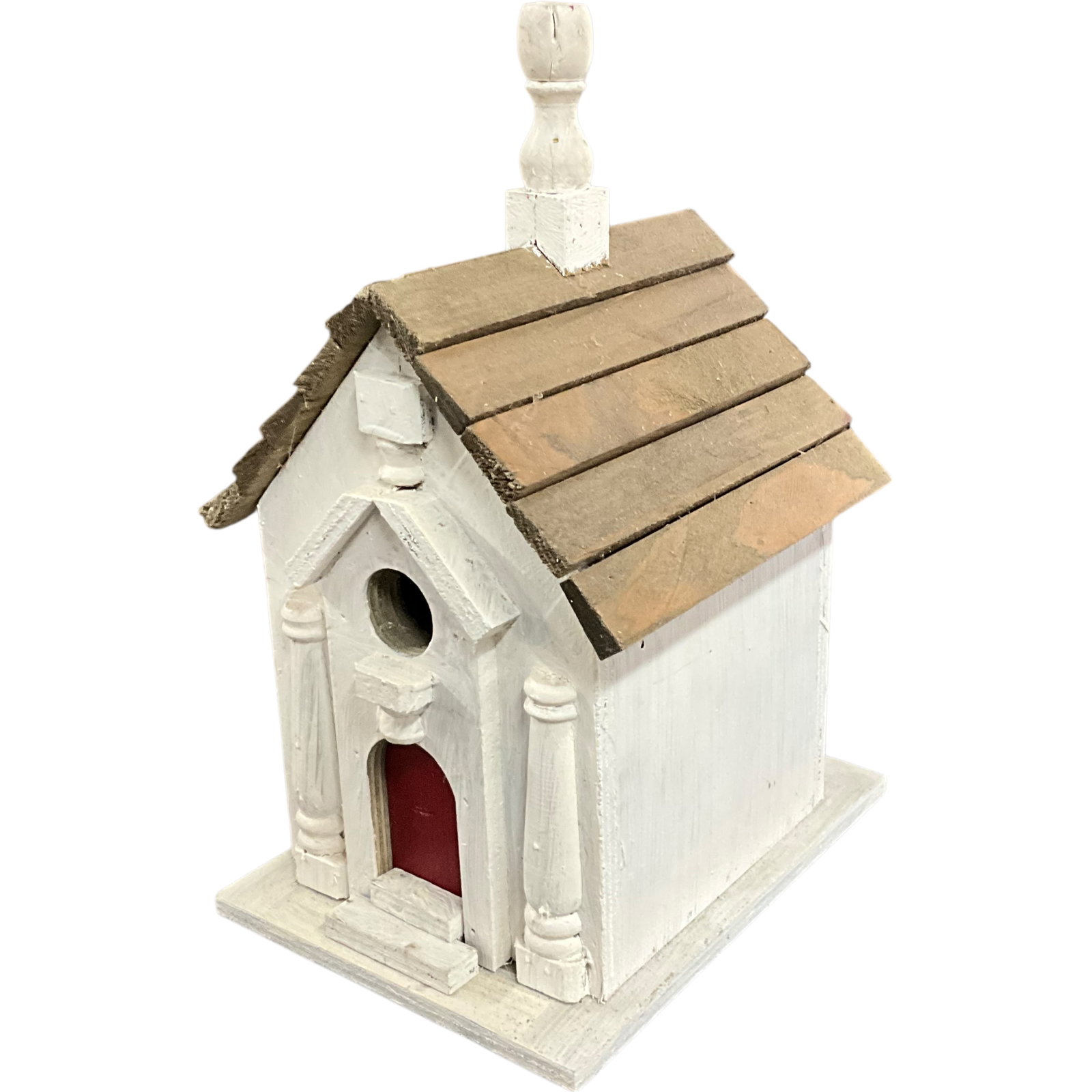 Handmade Wooden Church Birdhouse: Bid with confidence, we now offer economical in-house shipping! Just select self-arranged shipping during checkout and we will handle packing and shipping for you.Handmade wooden birdhouse fashioned a