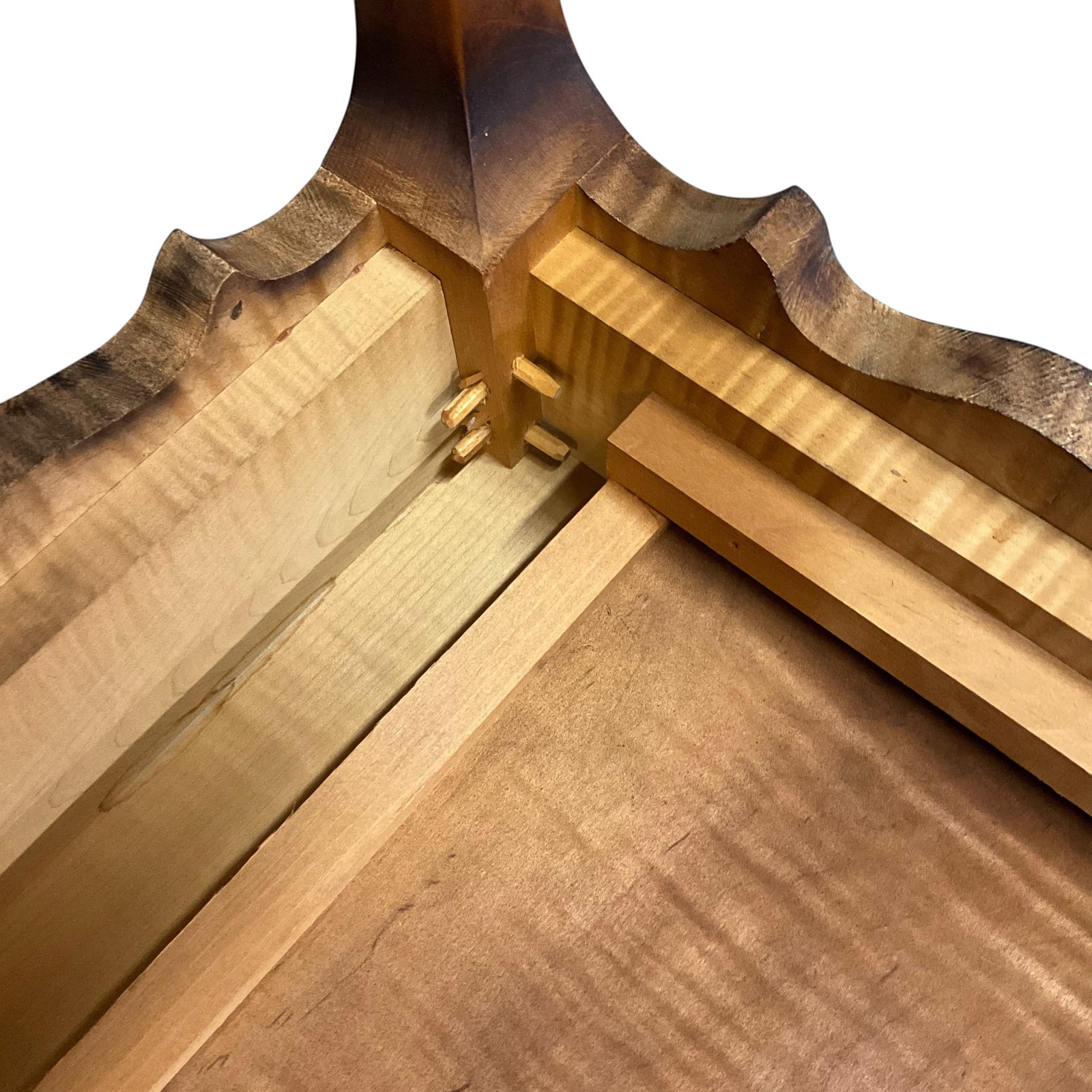 Pair Eldred Wheeler Tiger Maple Tea Tables - 7