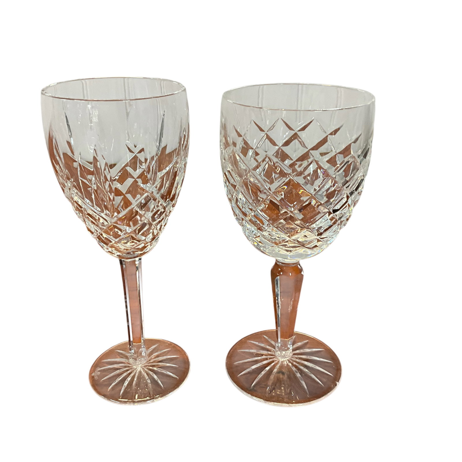 Waterford Cut Crystal Wine Goblets, Set of Five: Bid with confidence, we now offer economical in-house shipping! Just select self-arranged shipping during checkout and we will handle packing and shipping for you.A set of five Waterford cut crystal A