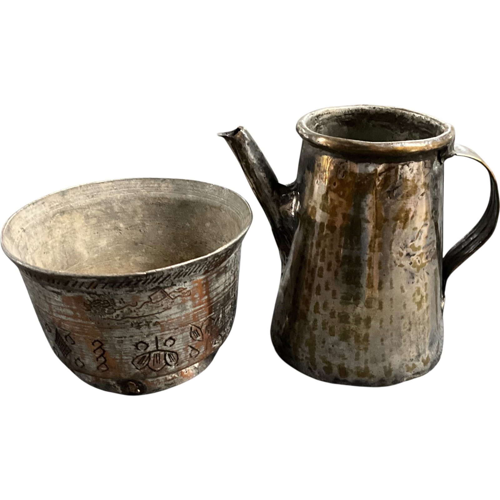 Middle Eastern Tinned Copper Servingware Group - 5