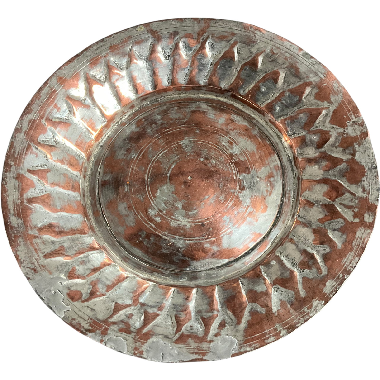 Middle Eastern Tinned Copper Servingware Group - 7