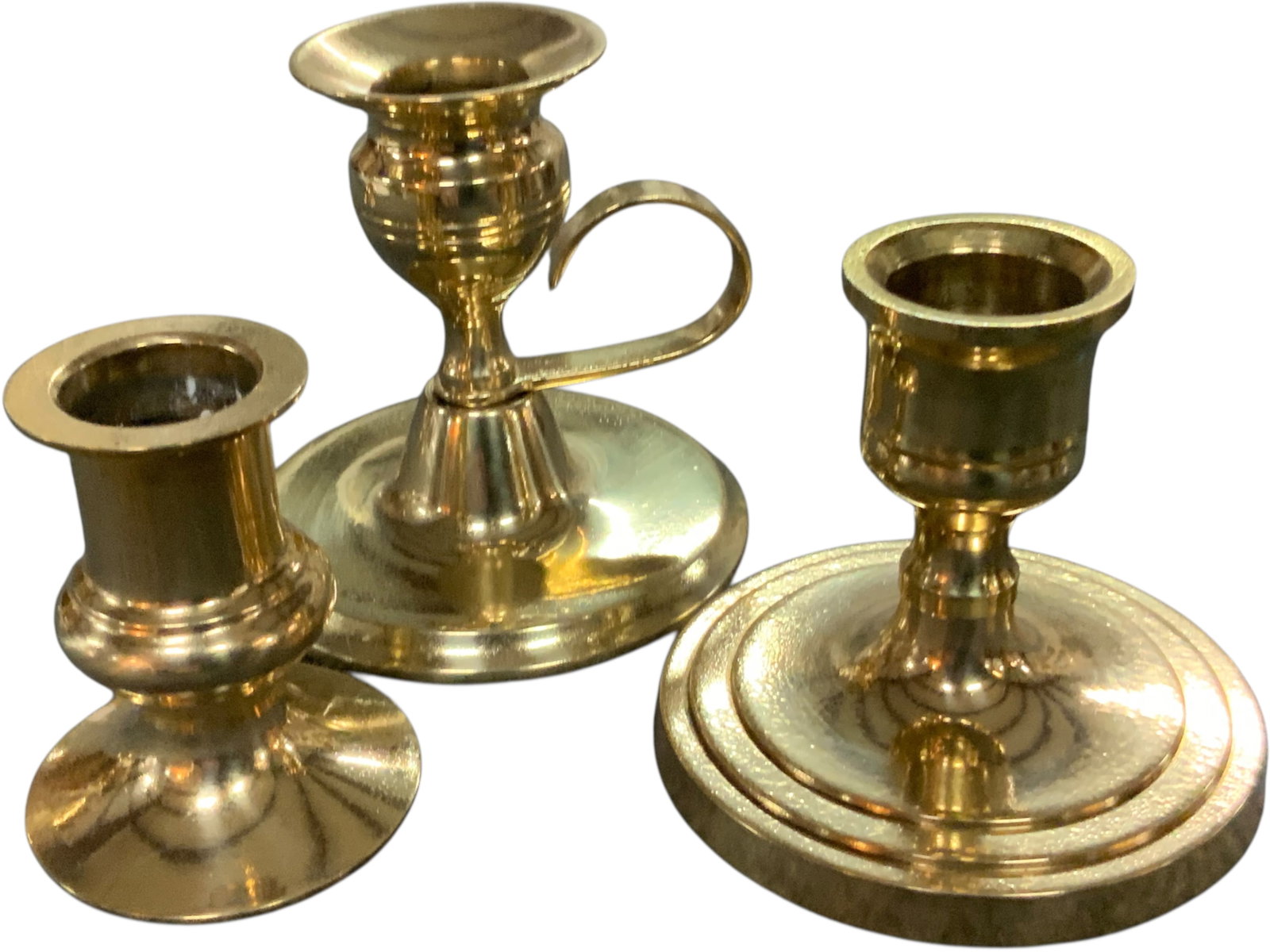 Seven Assorted Brass Candlesticks - 3
