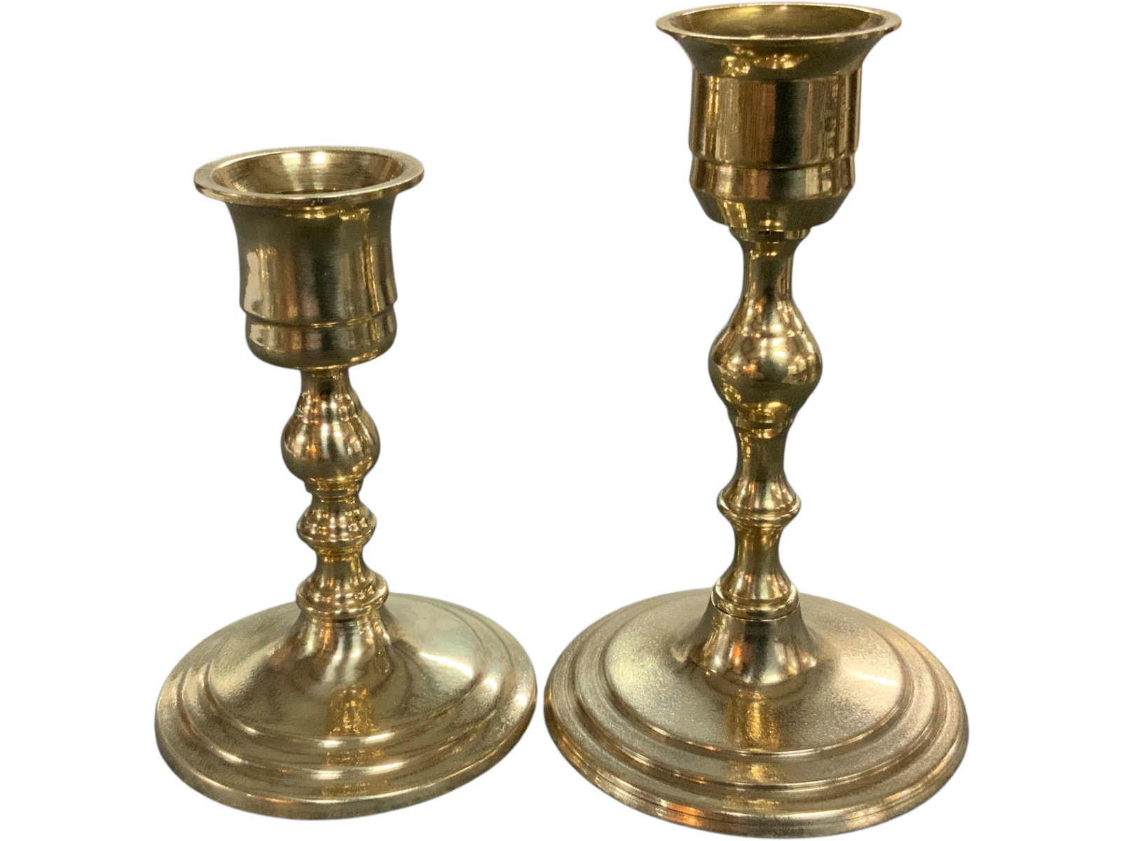 Seven Assorted Brass Candlesticks - 4