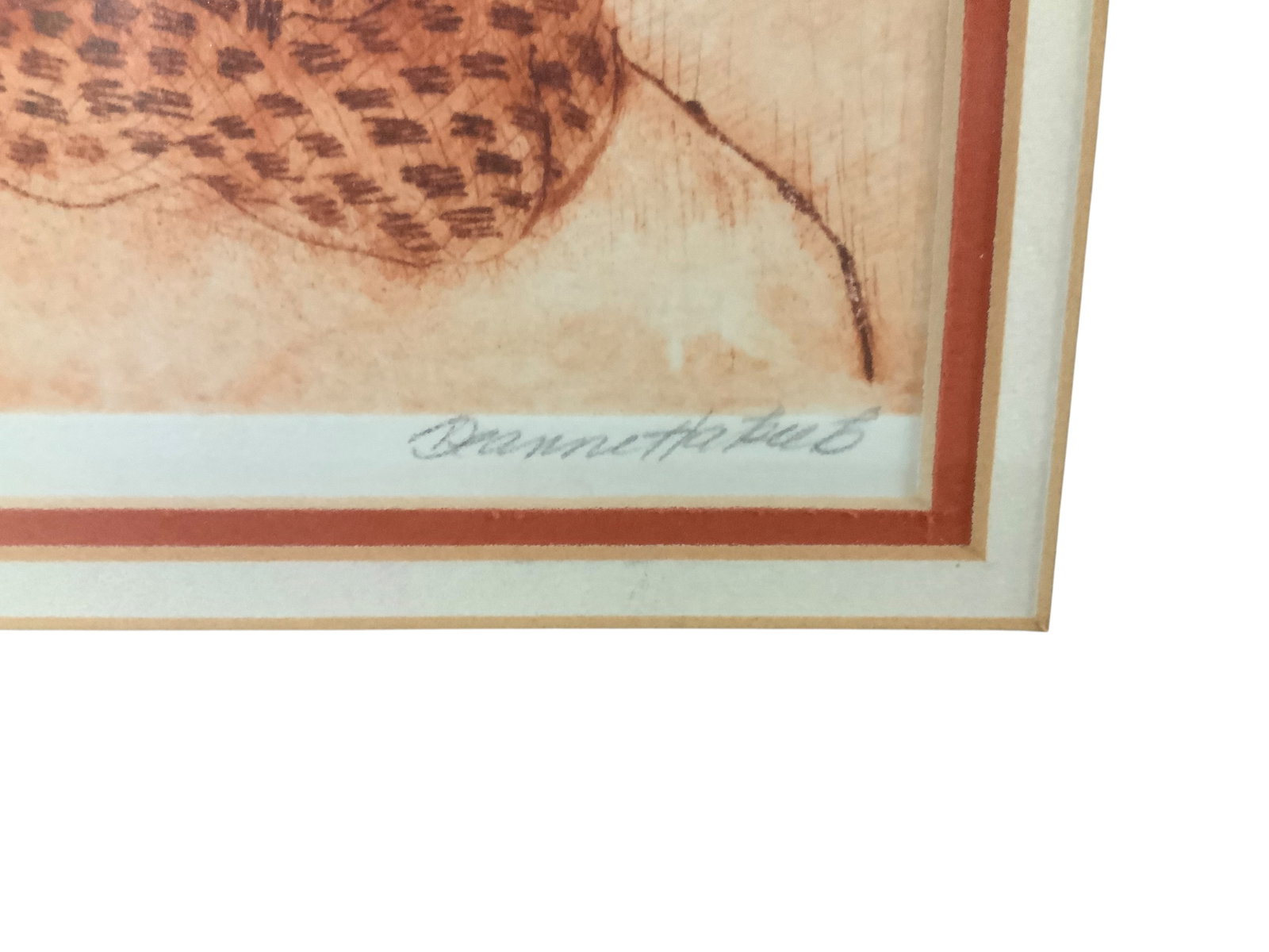 Signed Middle Eastern Portrait Print, Framed - 3