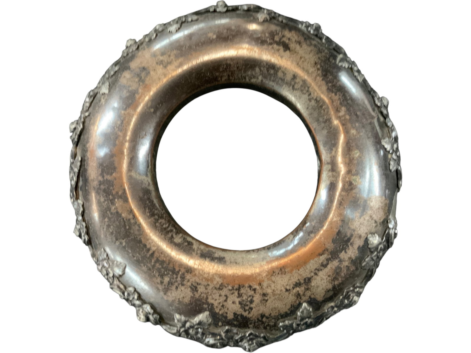 Silverplate Rose Repoussé Two-Handled Urn - 7