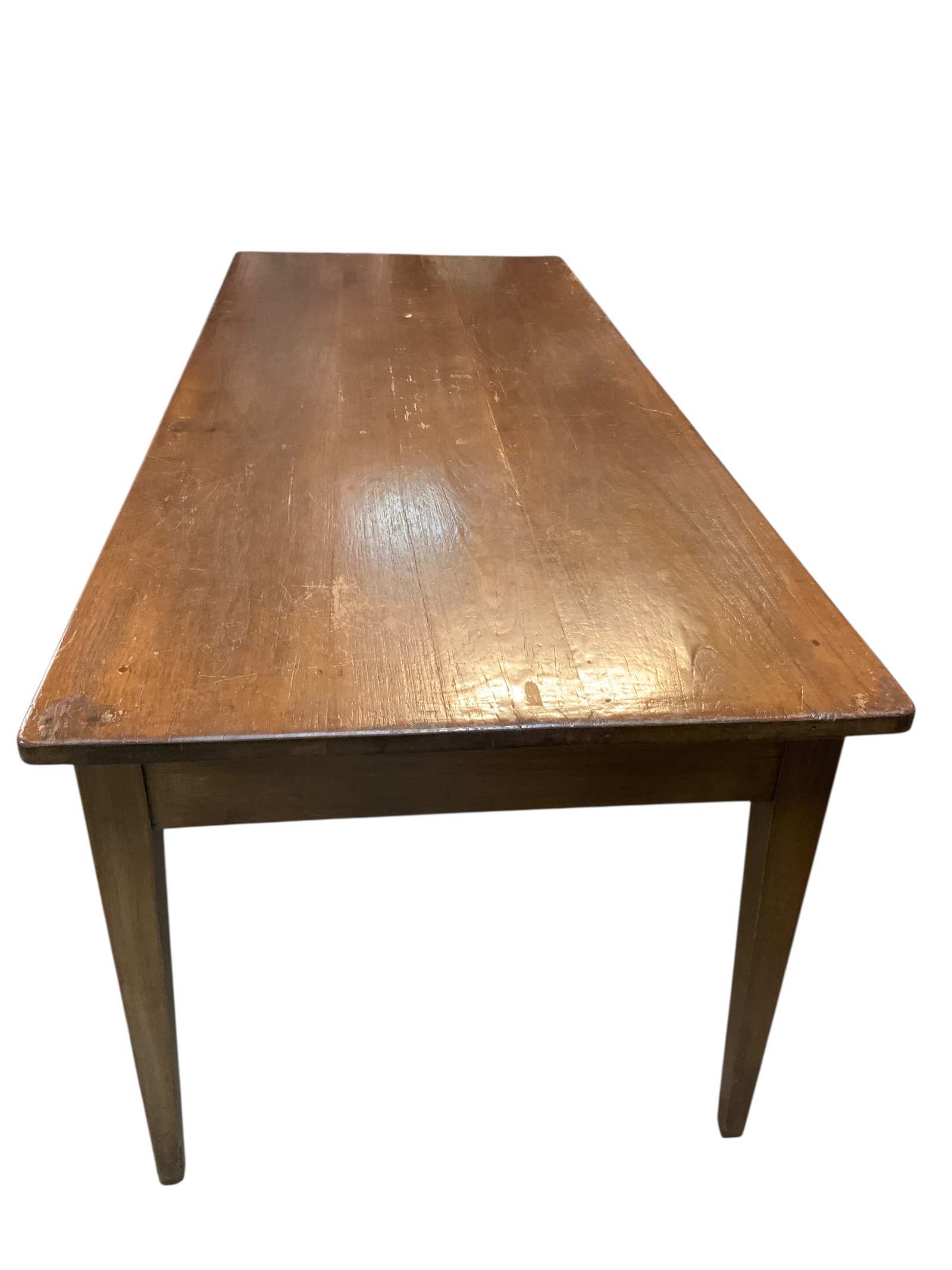 Primitive Pine Two-Drawer Farm Table - 3