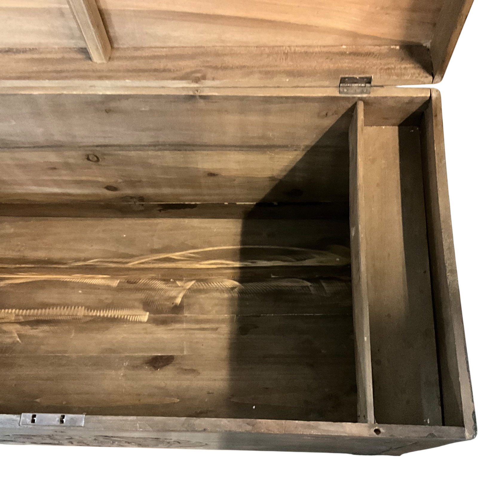 Carved Front Rustic Storage Chest - 3