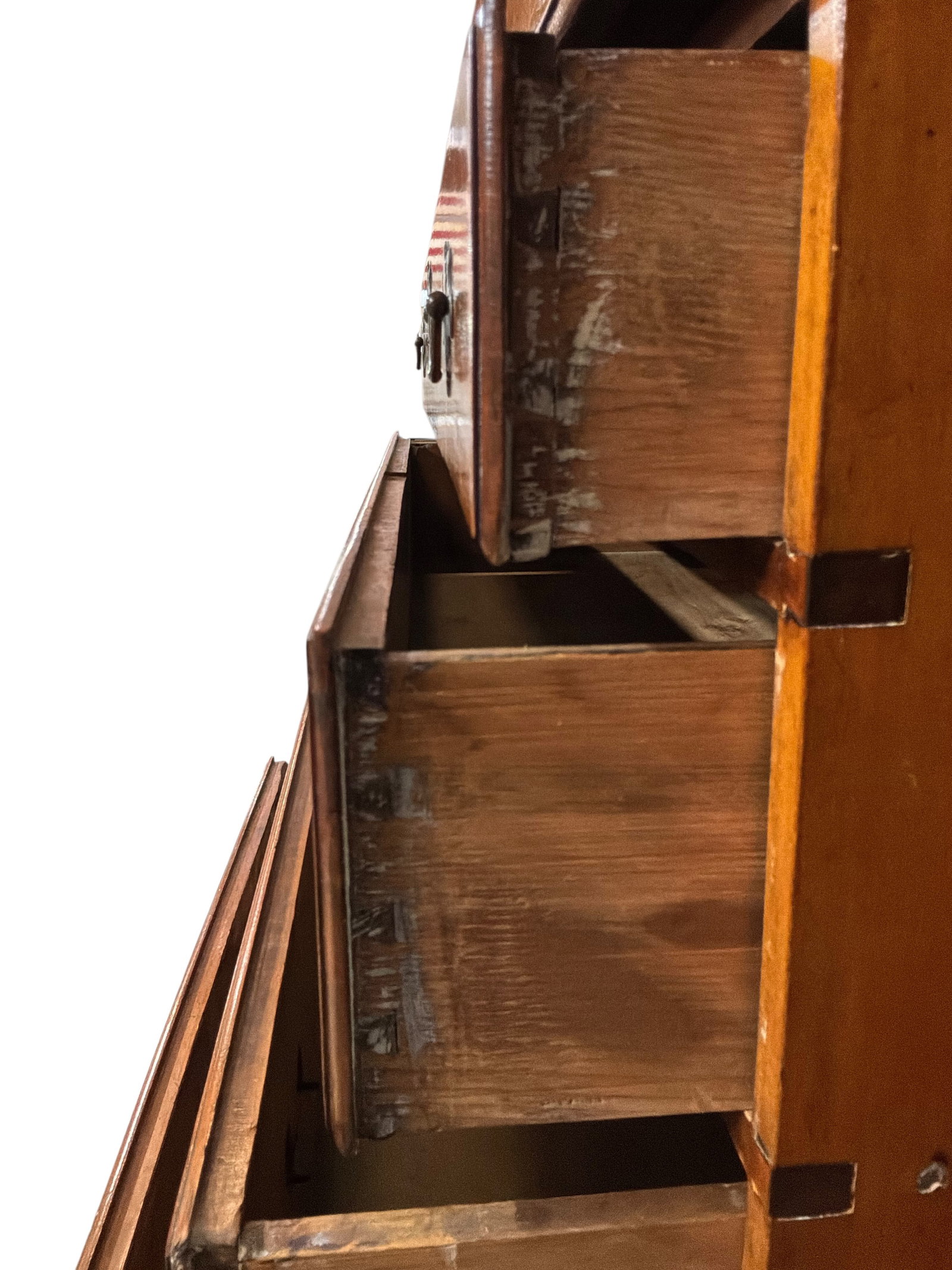 Antique Tiger Maple Five-Drawer Chest - 9