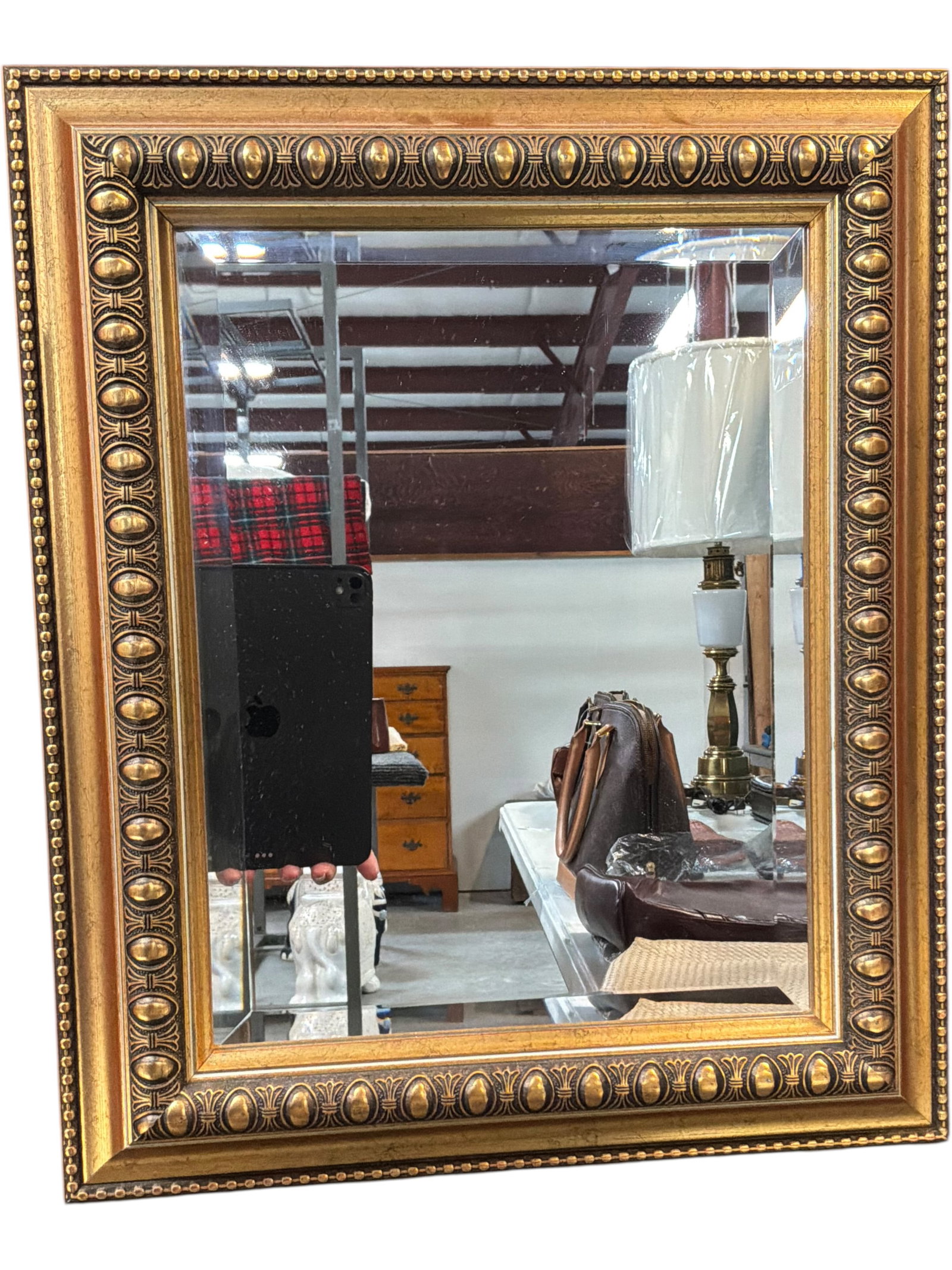 Gold-Tone Neoclassical Wall Mirror (1 of 3)