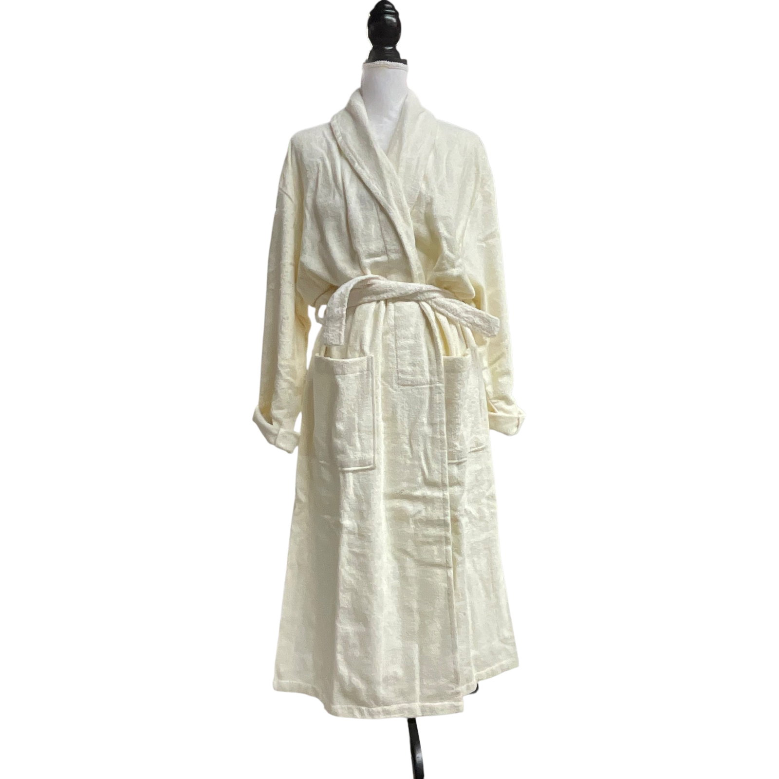 White 100% Cotton Terry Bathrobe, XL: Bid with confidence, we now offer economical in-house shipping! Just select self-arranged shipping during checkout and we will handle packing and shipping for you.White oversized bathrobe in