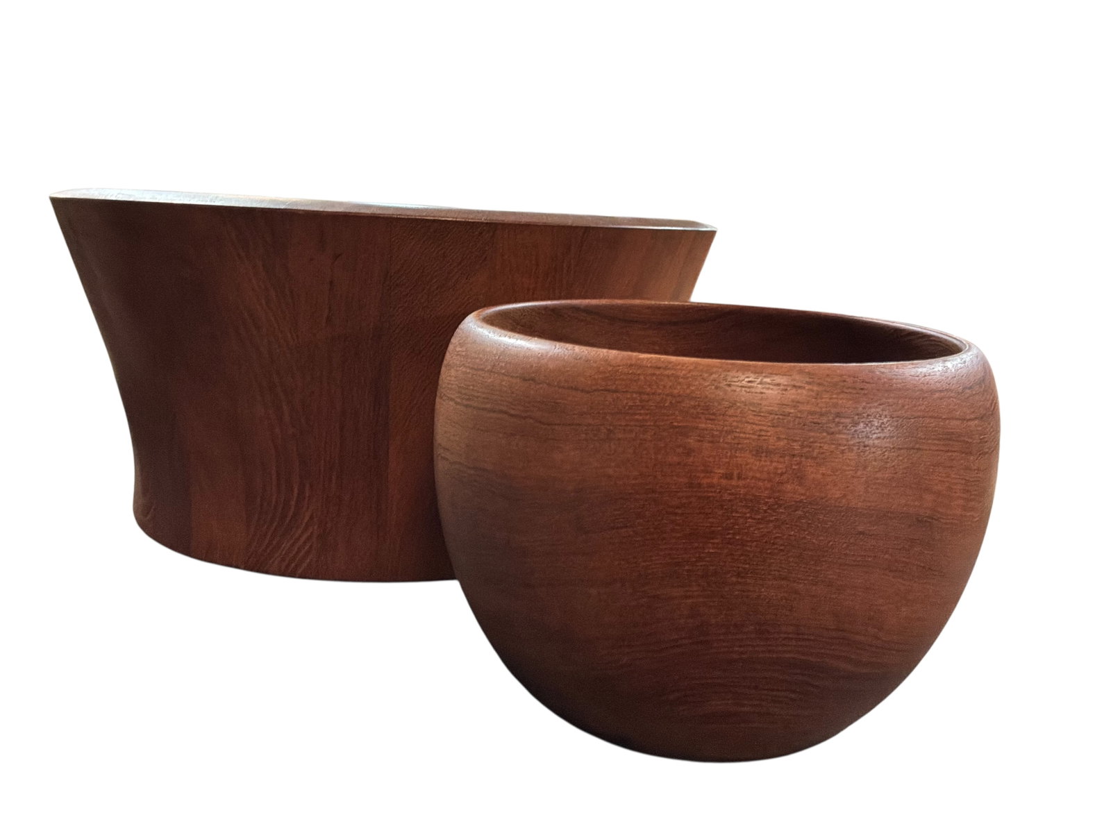 Nissen Denmark Large Wood Bowl and Small Bowl: Bid with confidence, we now offer economical in-house shipping! Just select self-arranged shipping during checkout and we will handle packing and shipping for you.Nissen Denmark wood bowl group