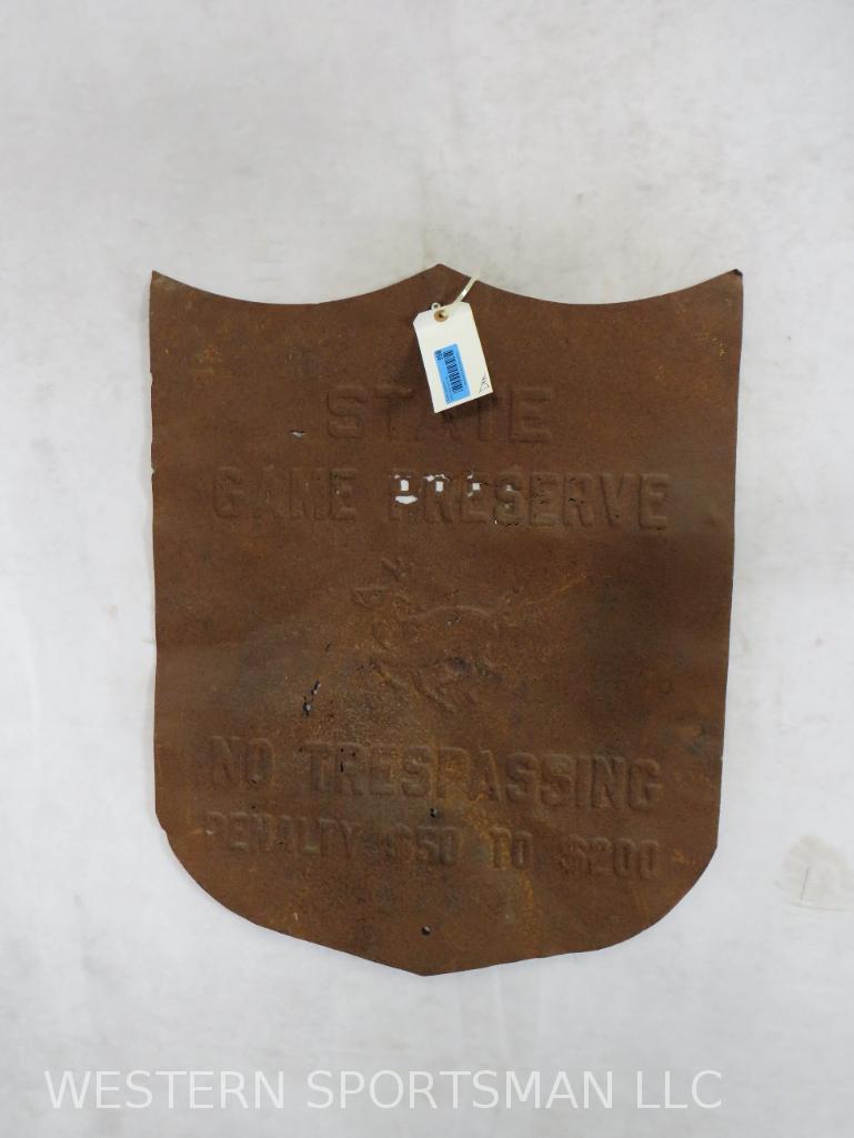 STATE GAME RESERVE SIGN (1 of 2)