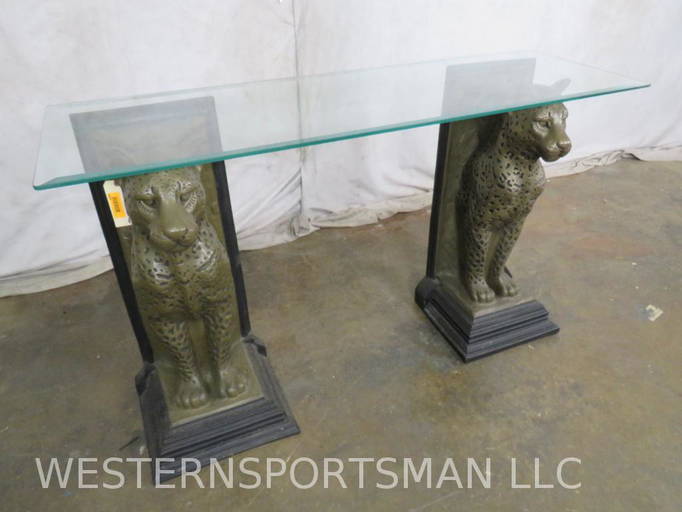 Jaguar Statue Side Table Furniture Decor