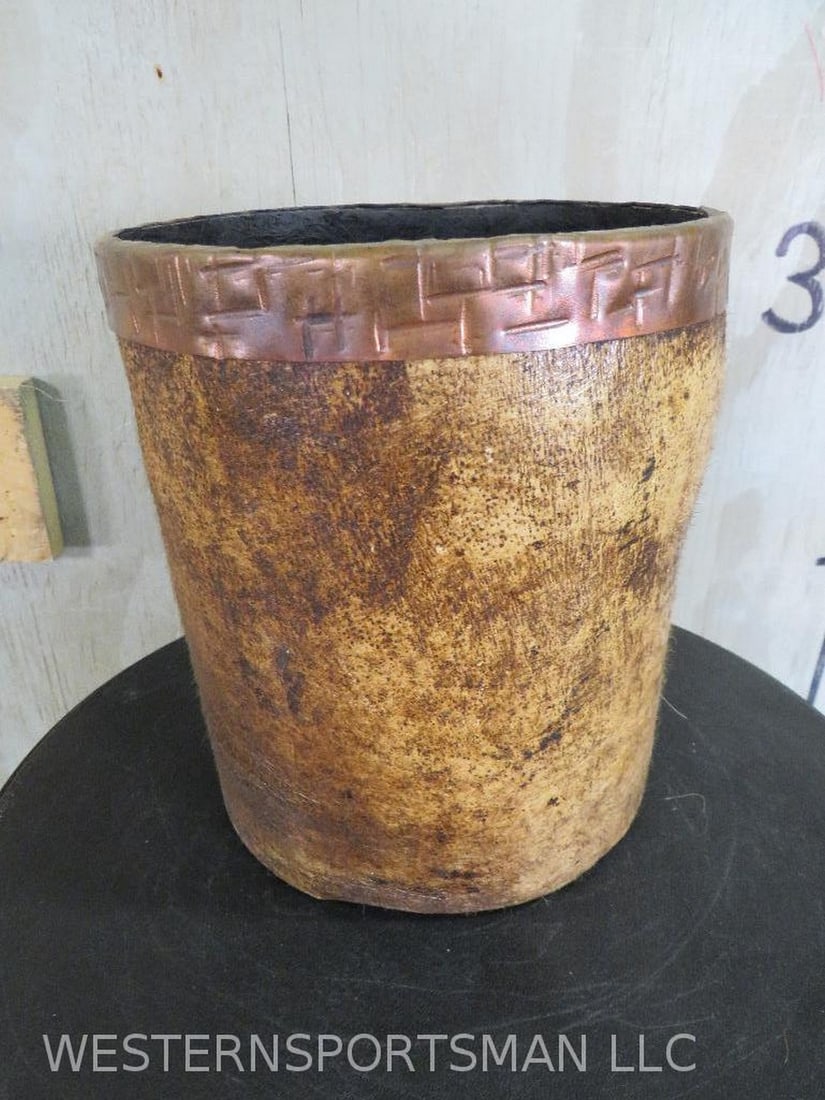 Cape Buffalo Scrotum Canister *Only one we've ever seen*!!!! TAXIDERMY: 7.25"tX6.5"wX6"d