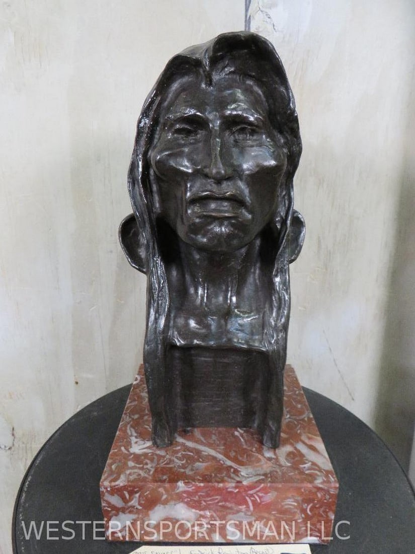 The Savage by Frederic Remington (Recast) on Marble Base (1 of 10)