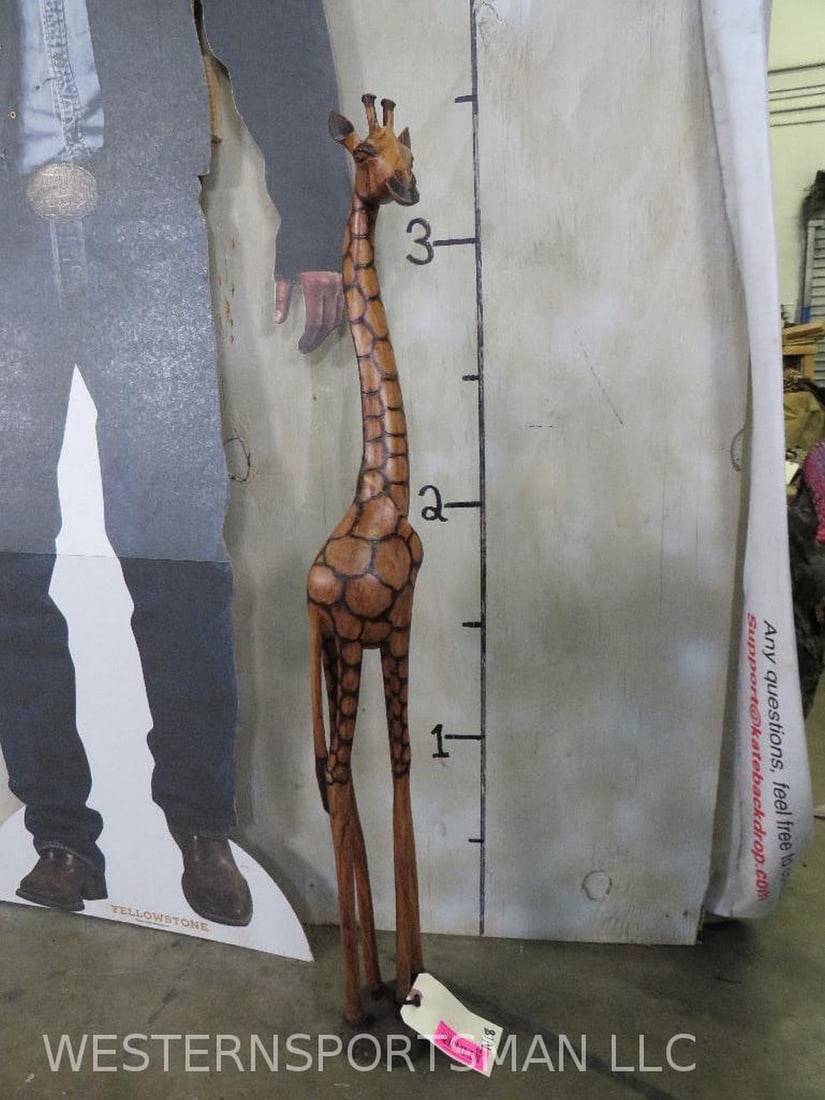 Wooden Giraffe Statue 41"T DECOR (1 of 8)