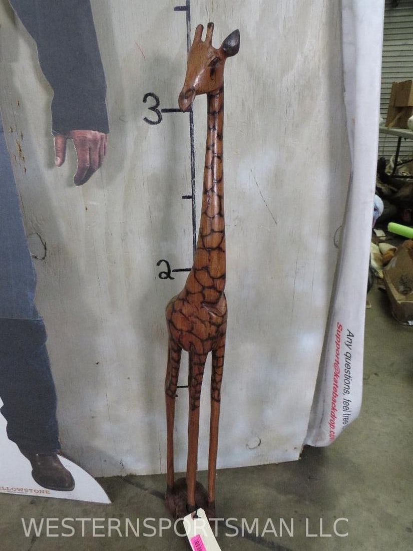 Wooden Giraffe Statue 40.5"T DECOR (1 of 8)