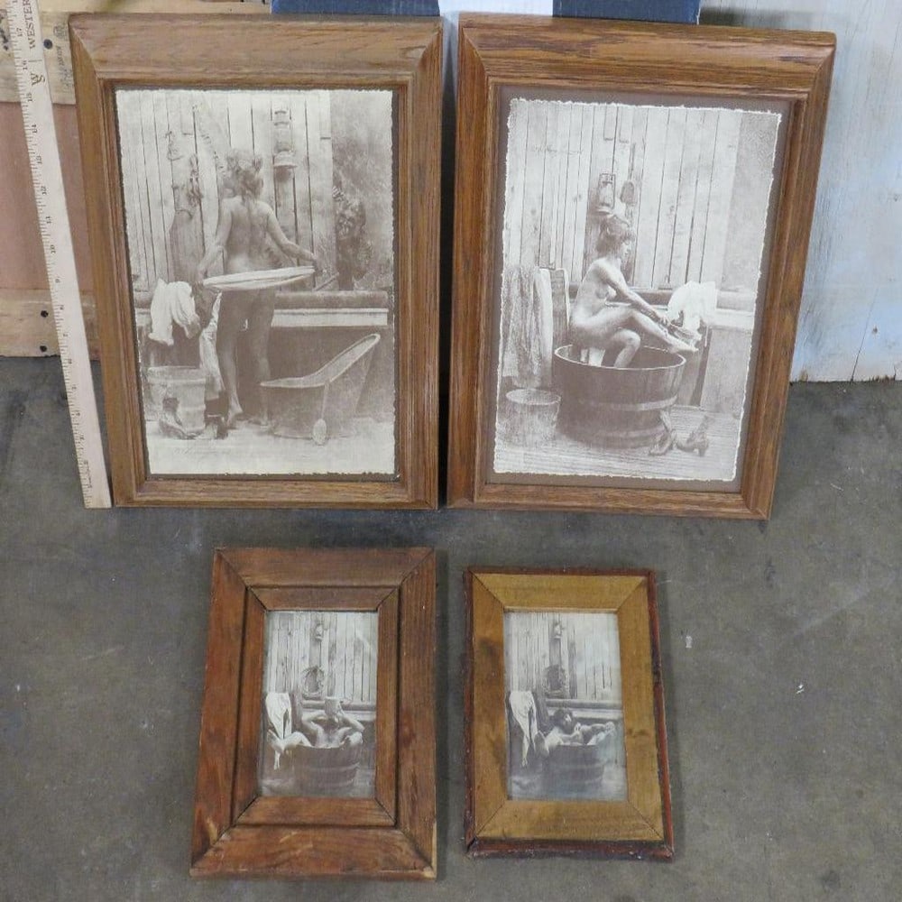 4 Vintage Western Sepia Art Prints by Artist/Photographer R. Hendrickson WESTERN ART/ CABIN/ MAN CA (1 of 11)
